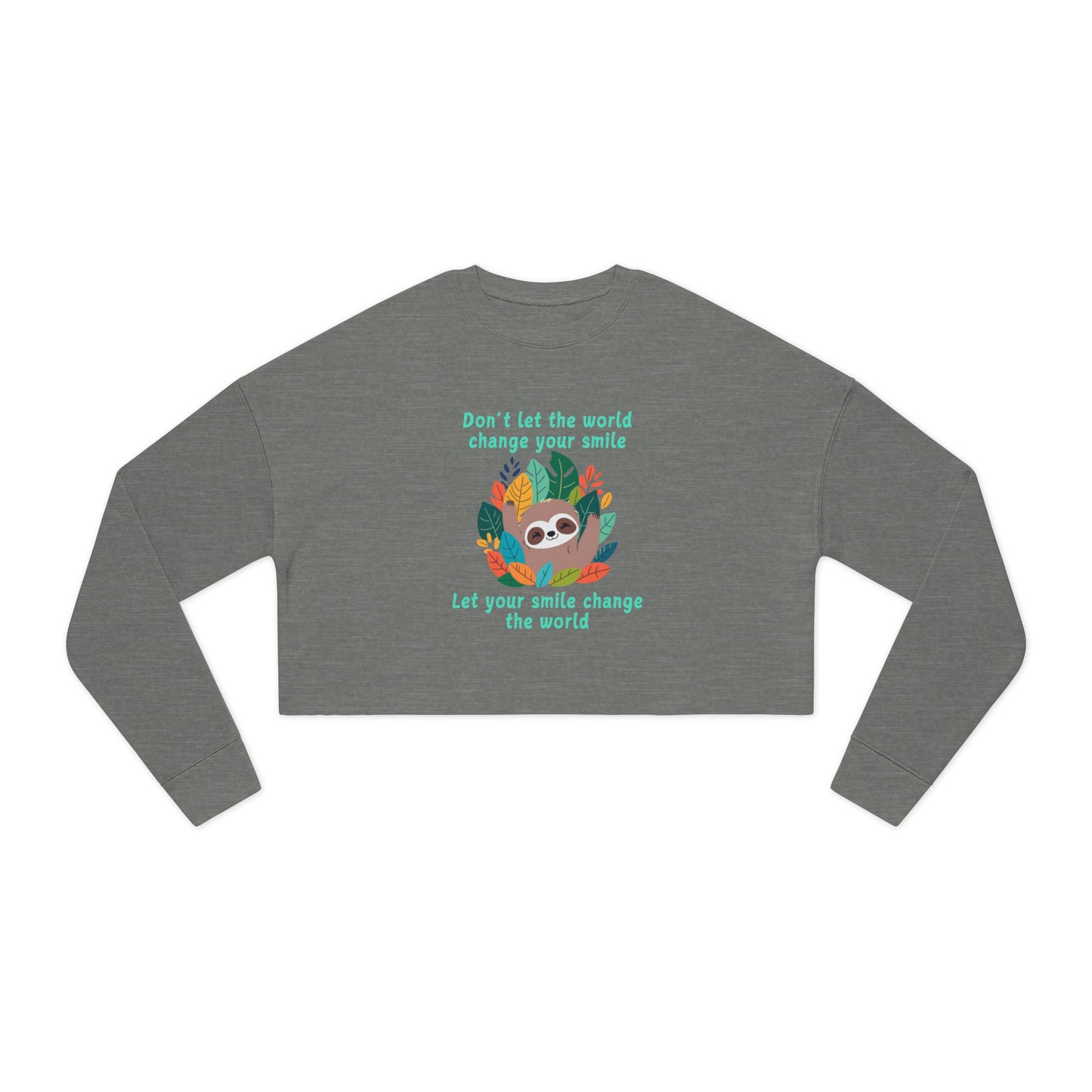 Sloth Smile - Women's Cropped Sweatshirt