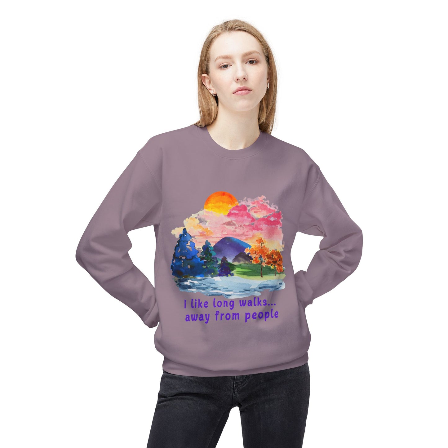 Long Walks Away From People  - Adult Unisex Sweatshirt