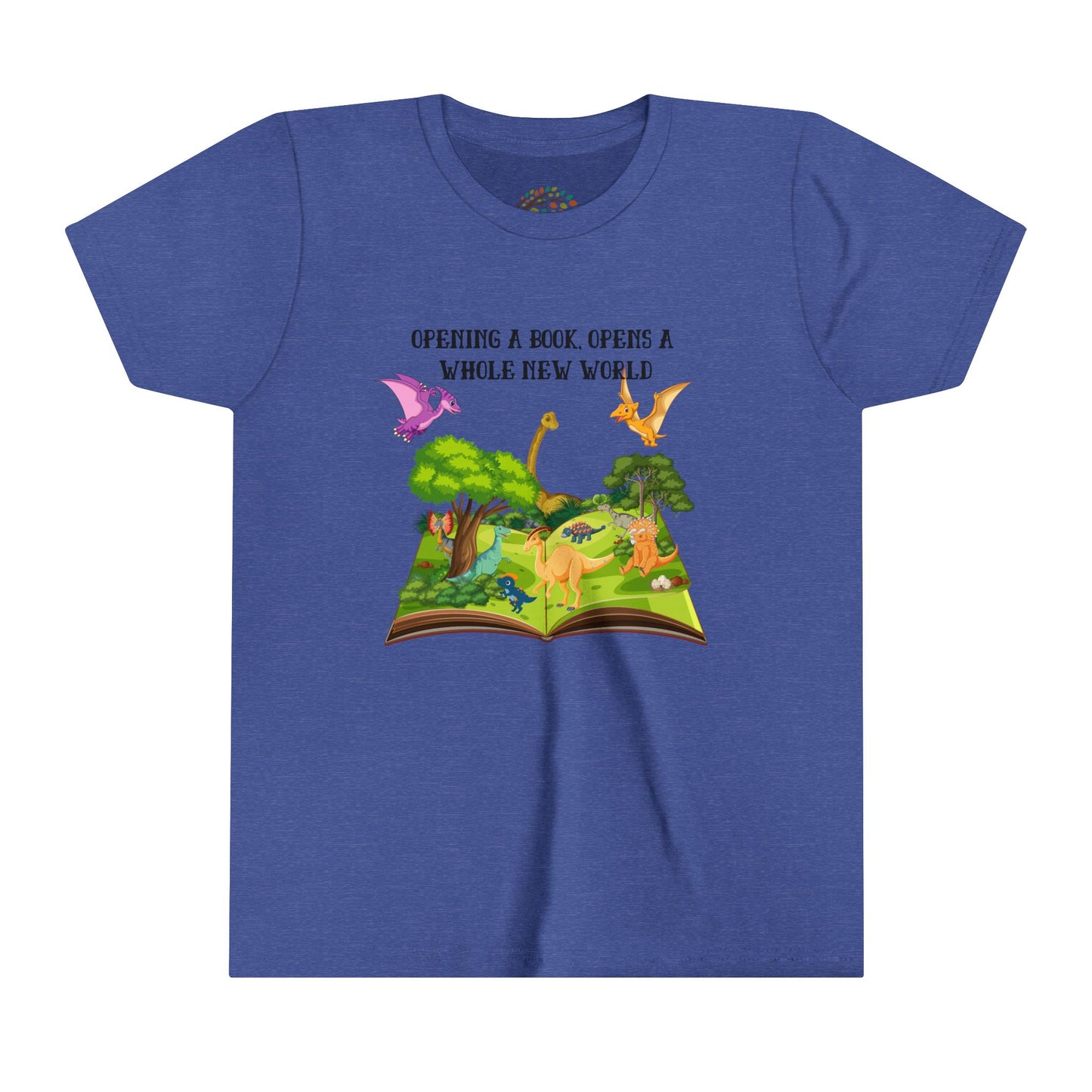 Dinosaur Book Adventure Youth Tee - Discovery Awaits