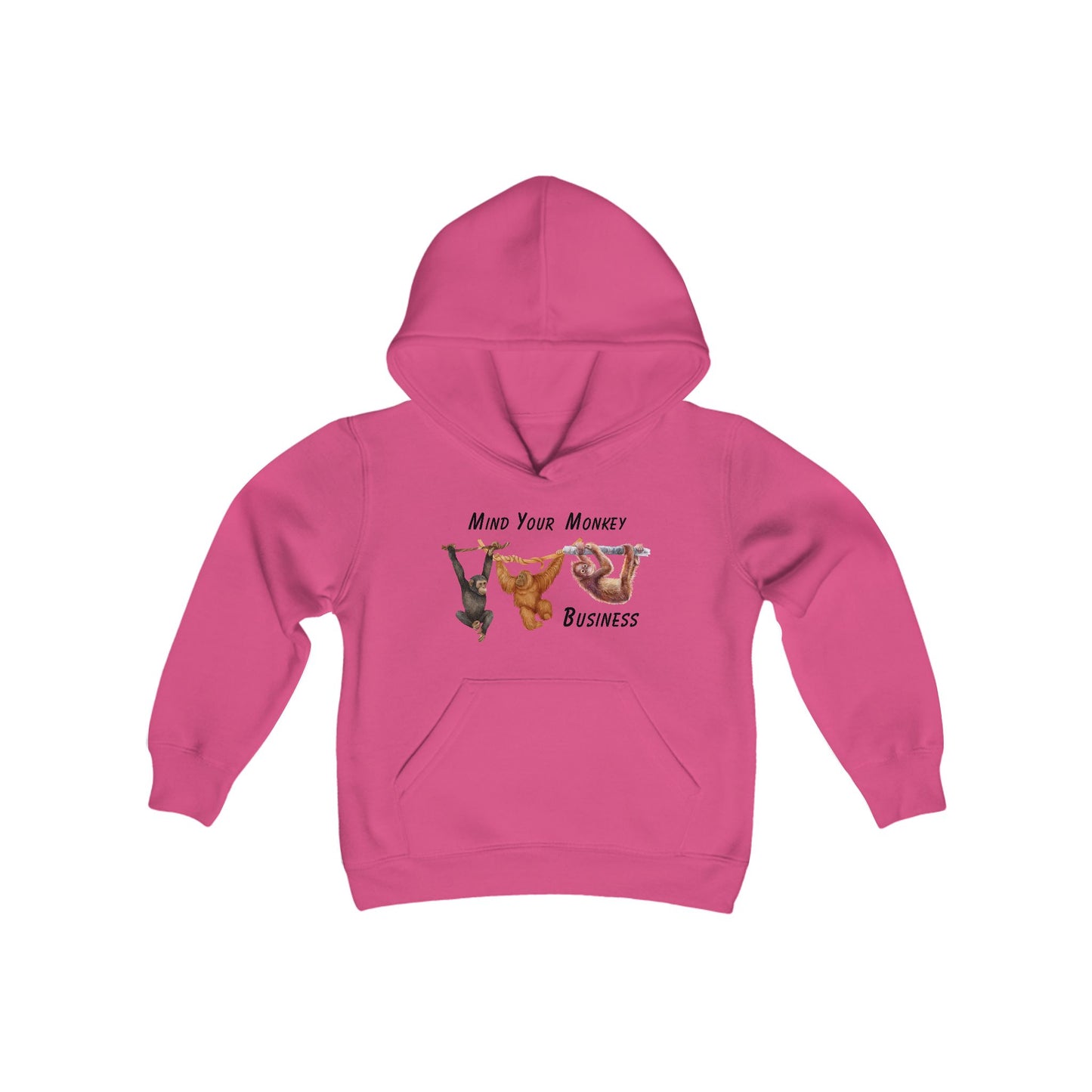 Mind Your Monkey Business - Youth Hoodie Sweatshirt