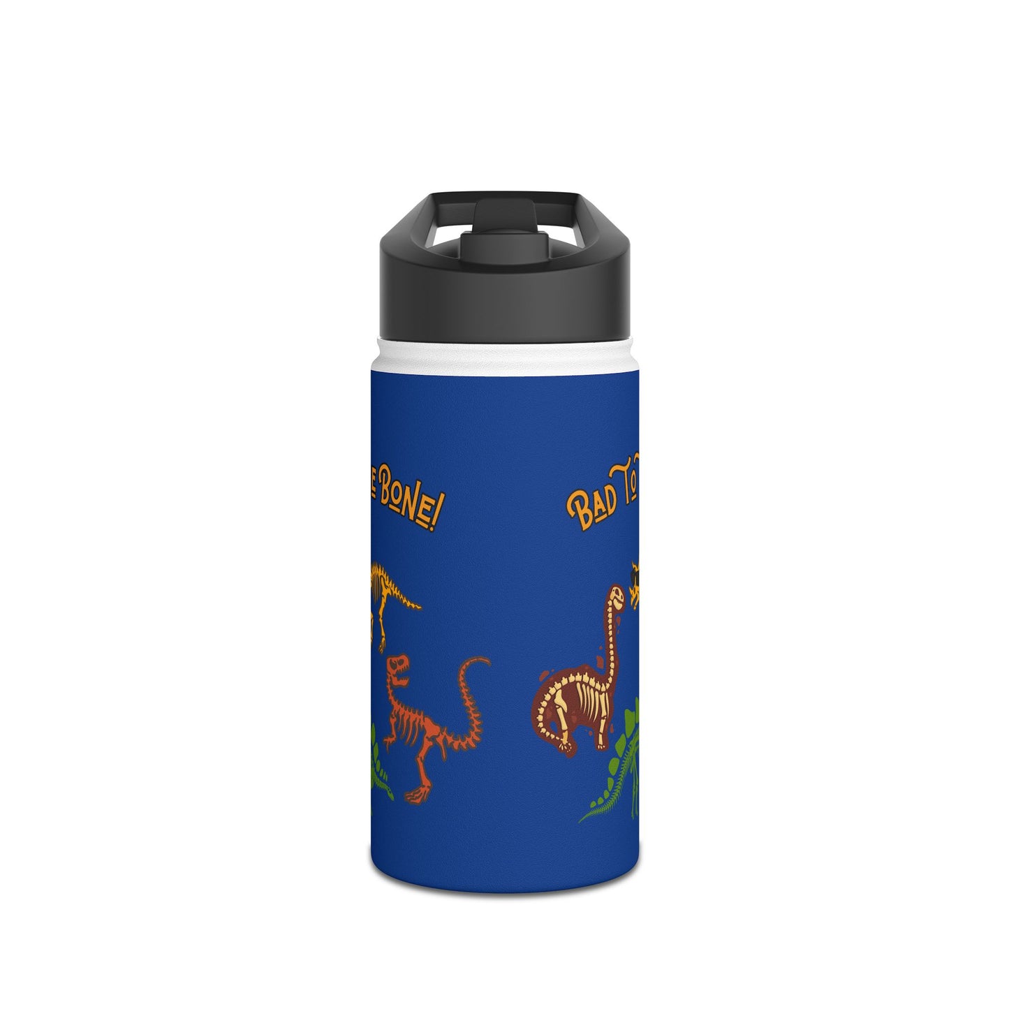 Bad to the Bone - Blue Kids Stainless Steel Water Bottle