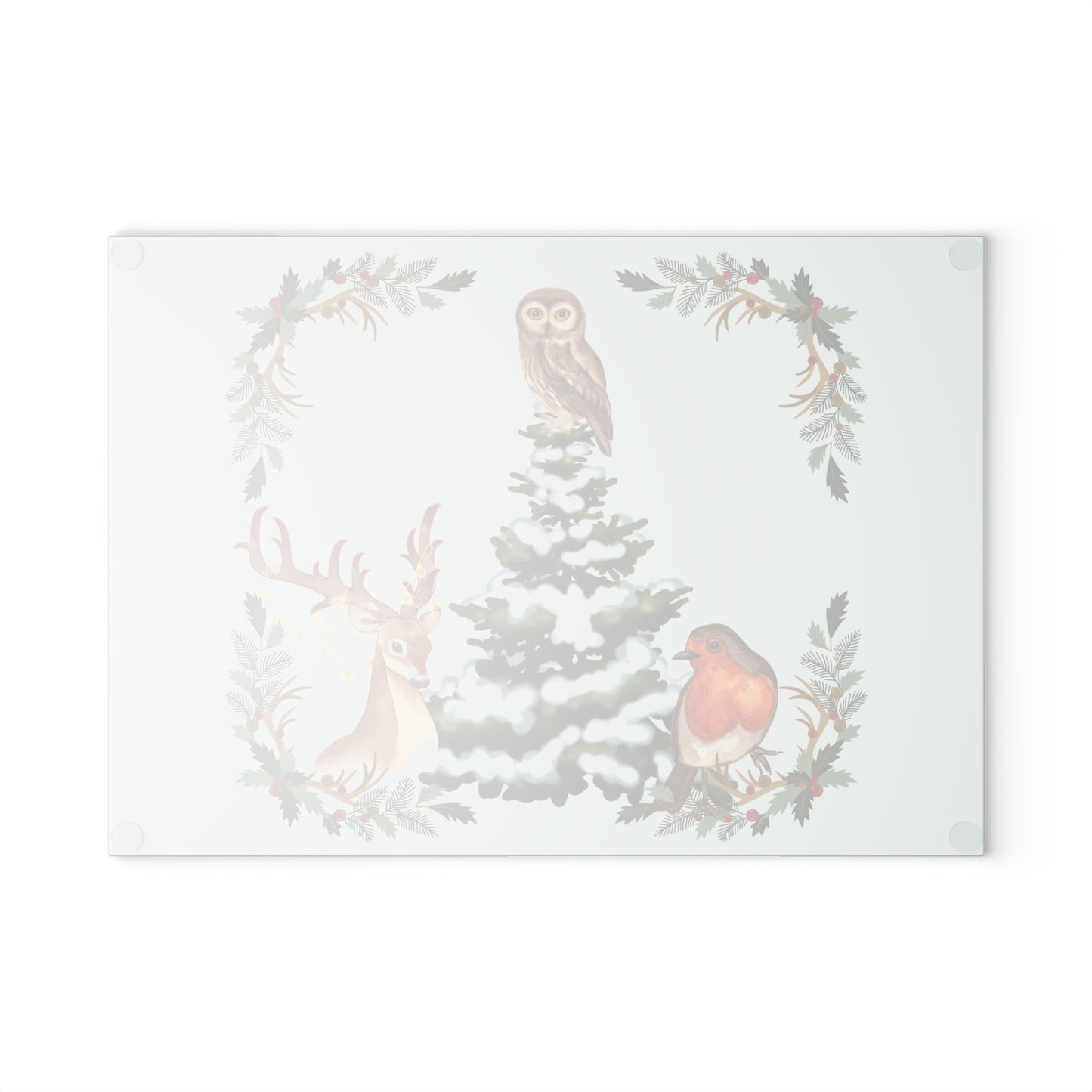 Winter Tree - Glass Cutting Board