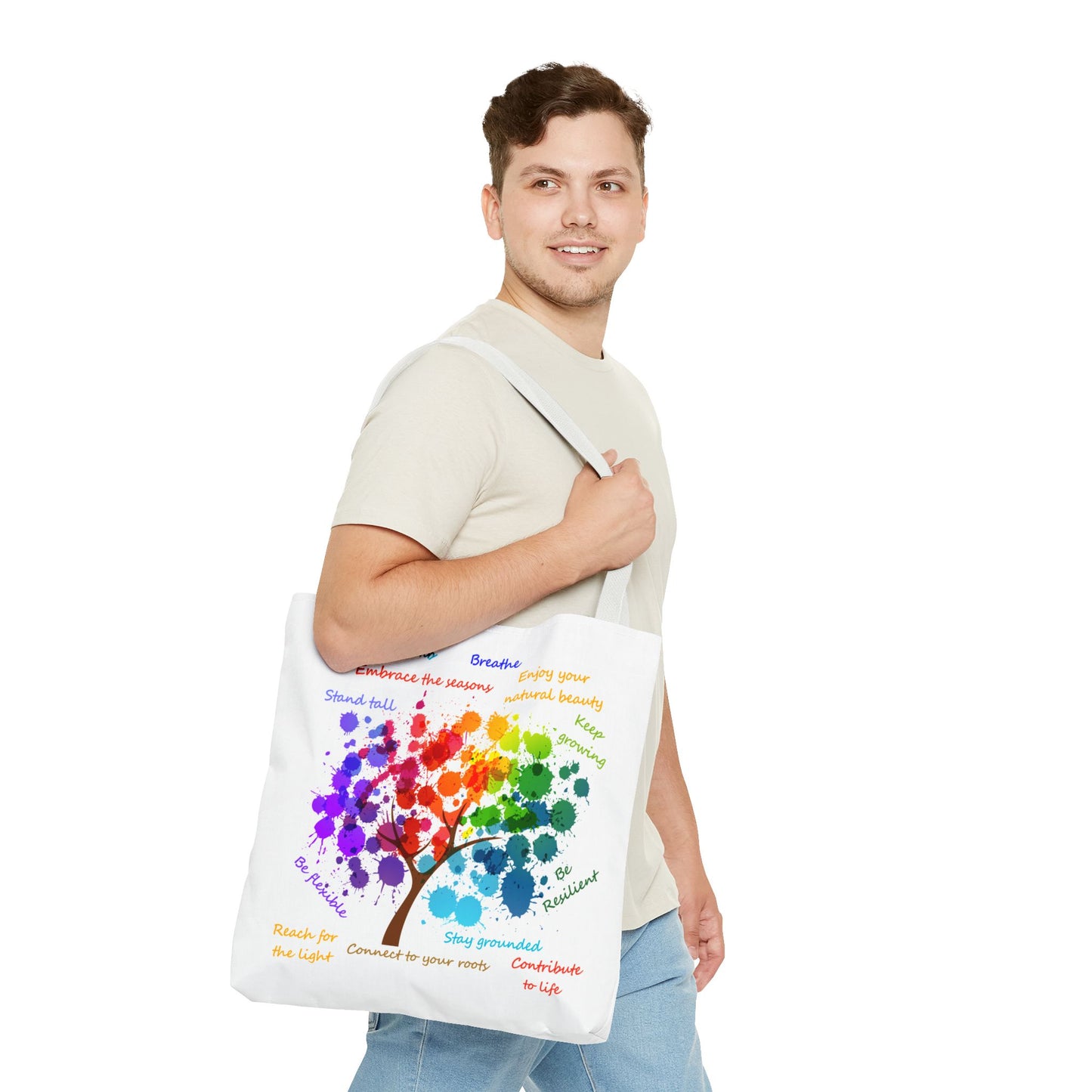 Tree of Life White - Tote Bag (AOP)