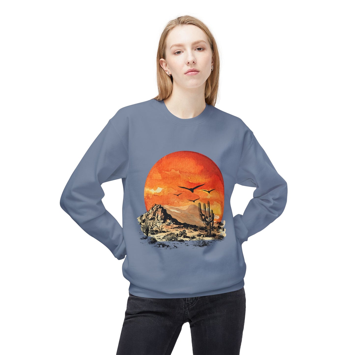 Desert Sun - Adult Unisex Sweatshirt - Bright Watercolor Print