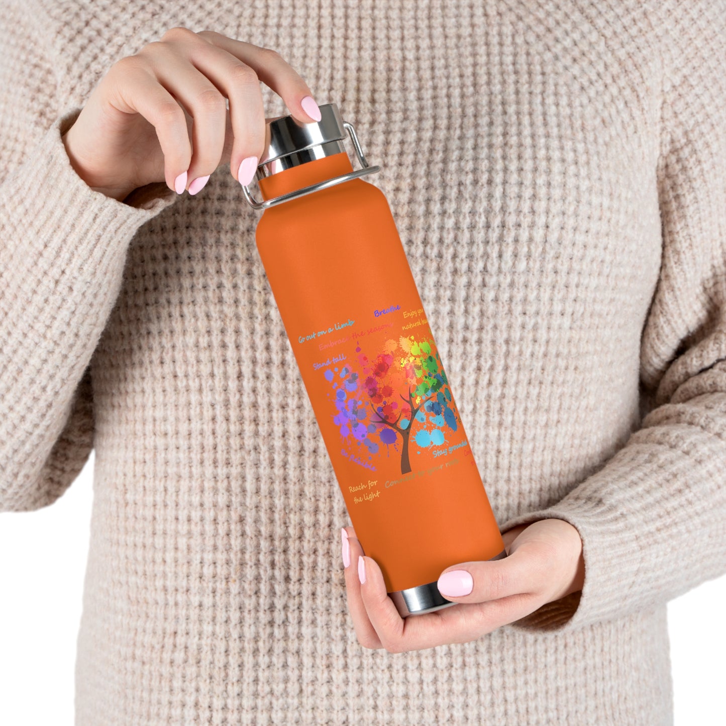 Tree of Life - Copper Vacuum Insulated Bottle, 22oz