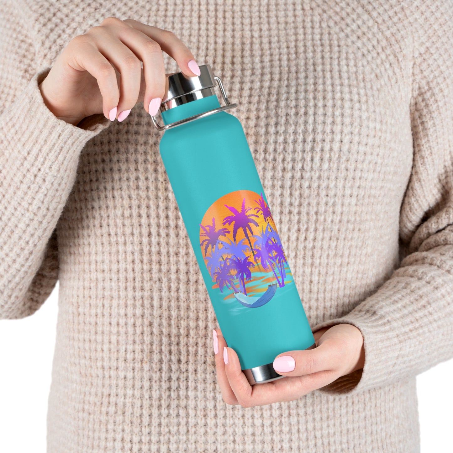 Tropical Paradise - Copper Vacuum Insulated Bottle, 22oz