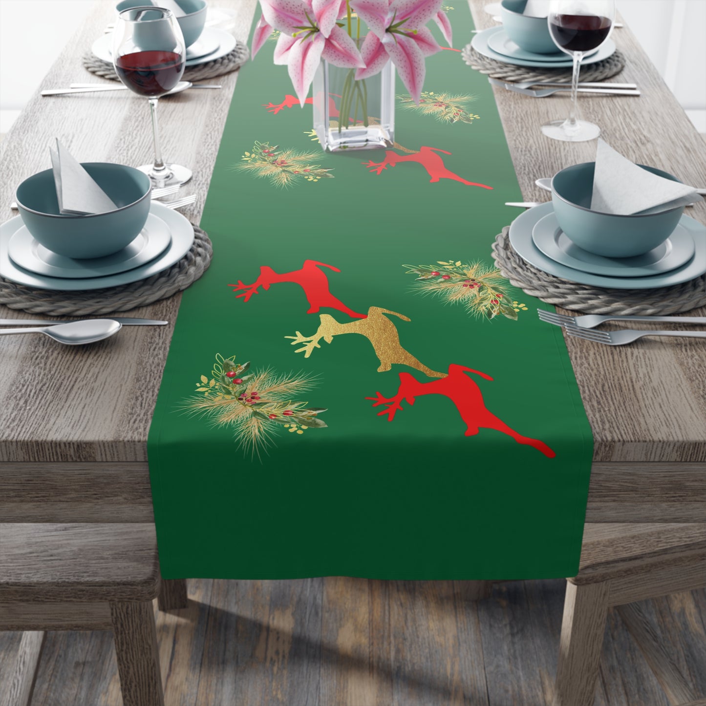 Reindeer Fun - Table Runner (Cotton, Poly)