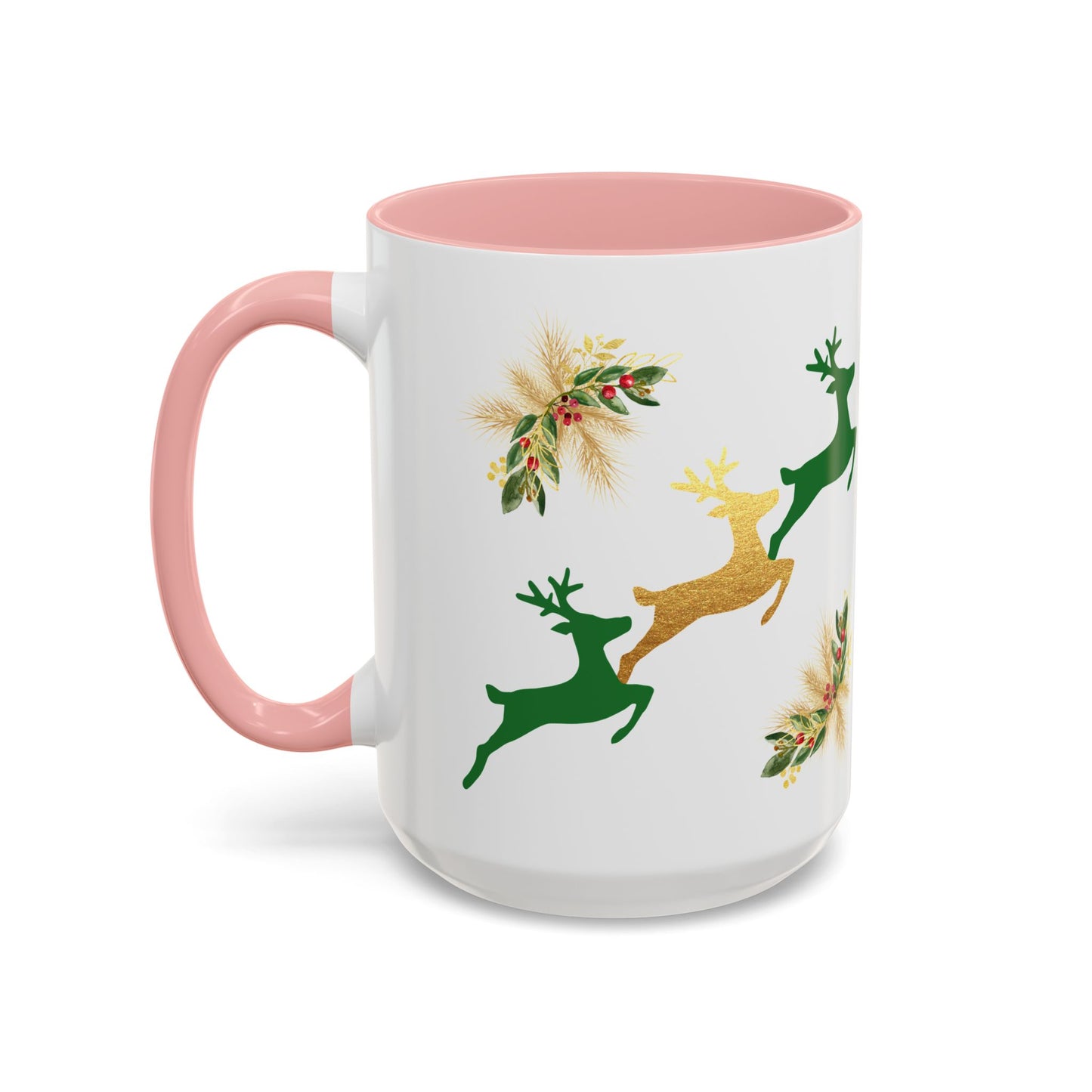 Reindeer Fun - Accent Coffee Mug (11, 15oz)