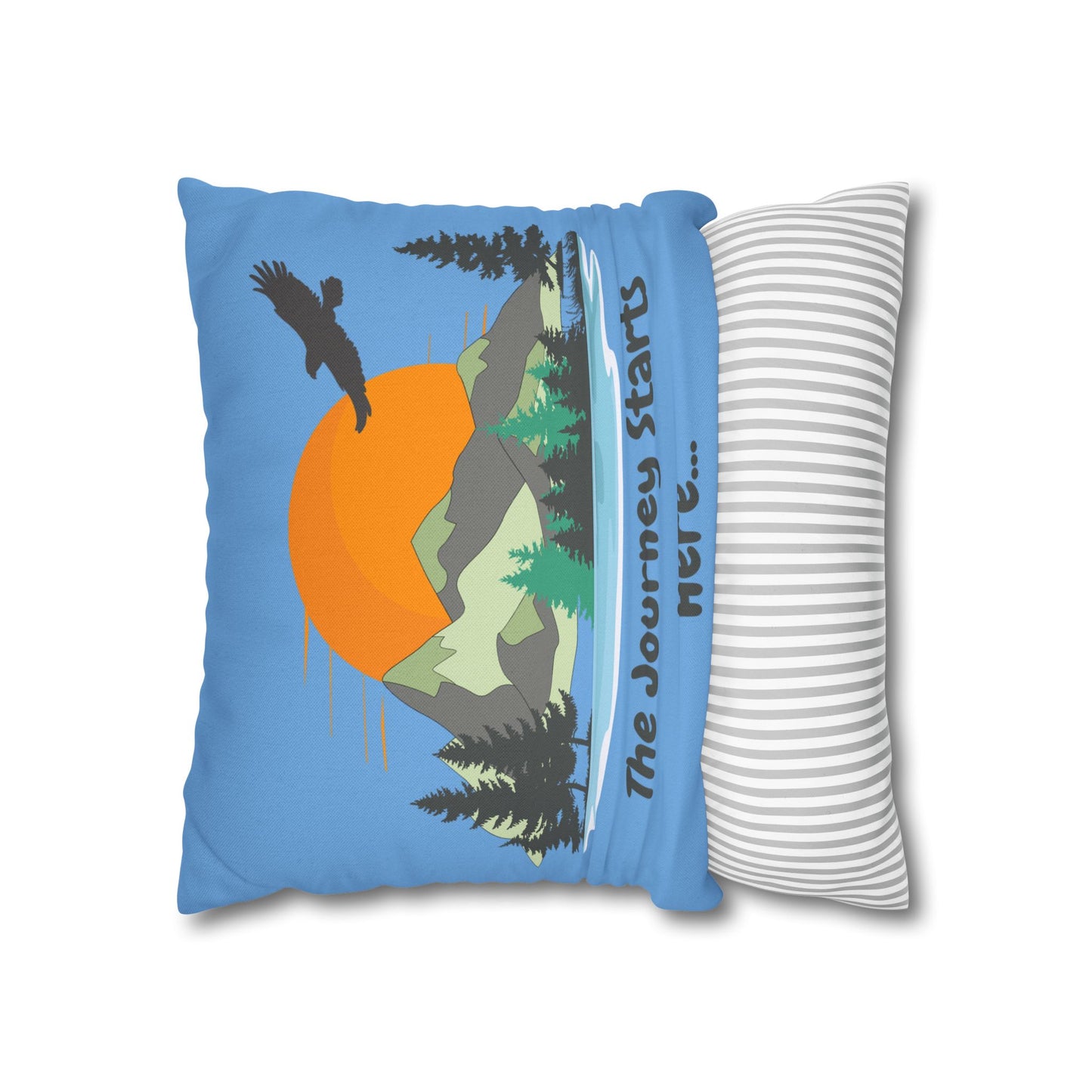 Journey Starts Here - Square Pillowcase - various sizes