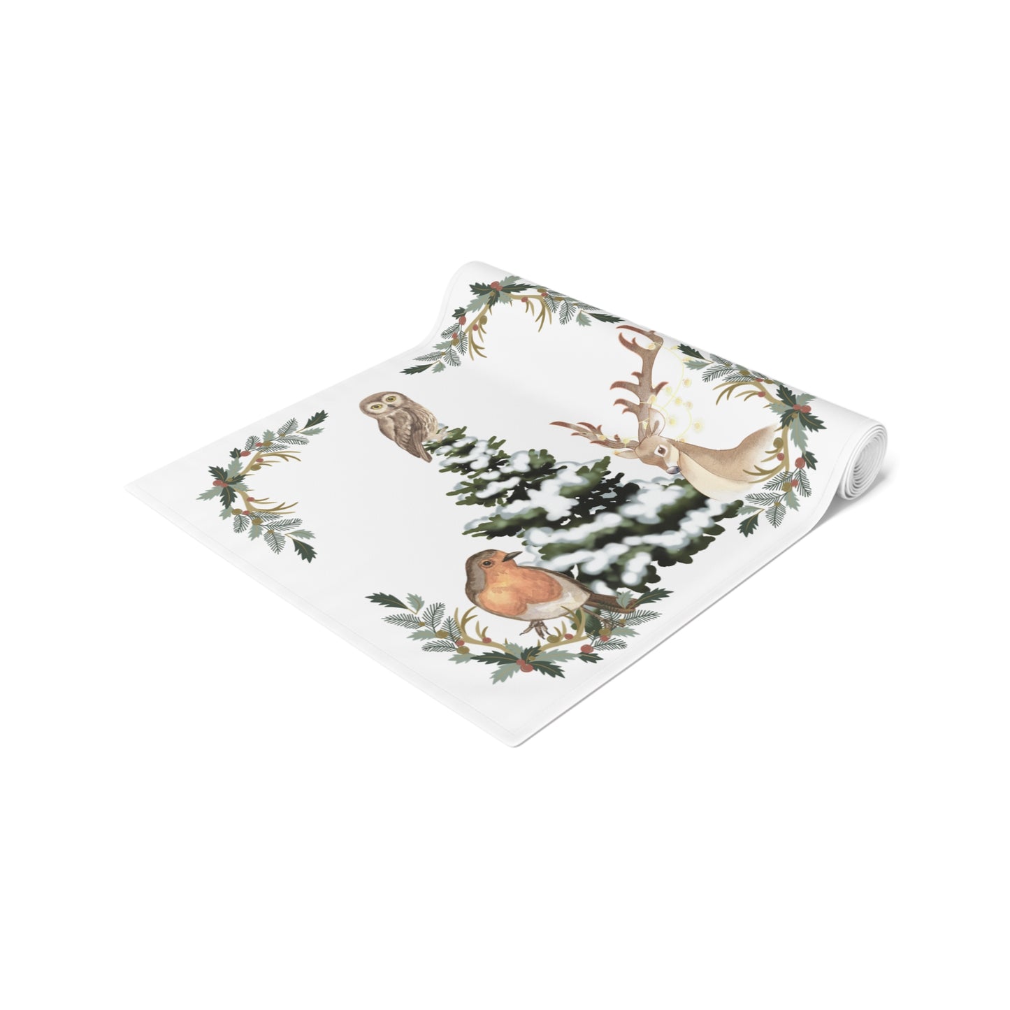 Winter Tree White - Table Runner (Cotton, Poly)