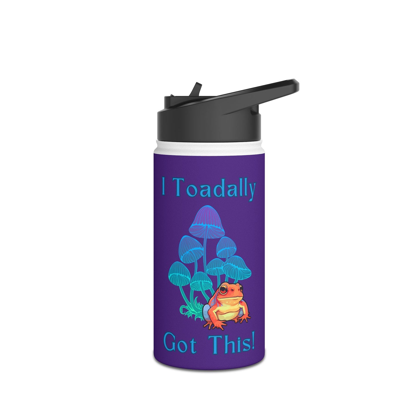 Toadally Got This - Purple - Kids Stainless Steel Water Bottle, Standard Lid