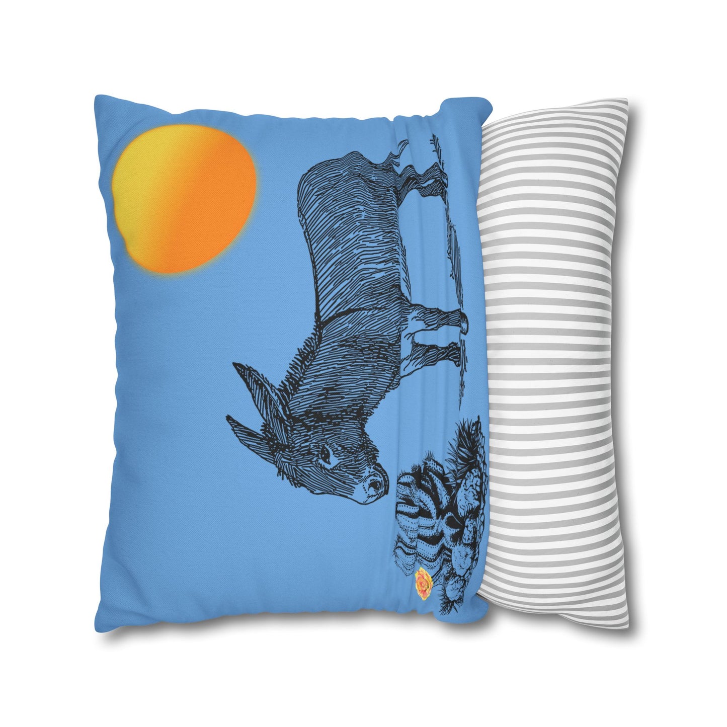 Donkey Desert - Accent Square Pillowcases - Various Sizes