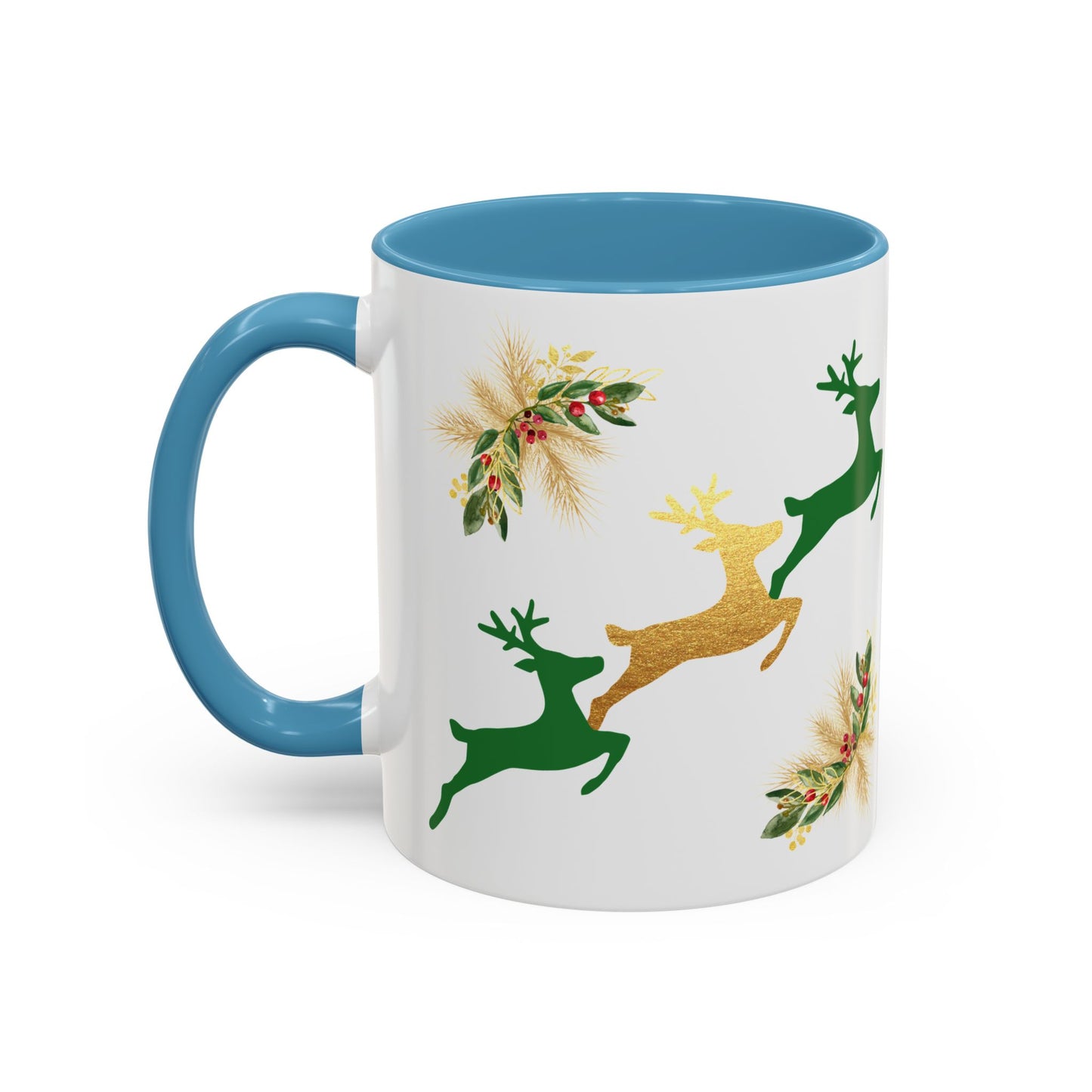 Reindeer Fun - Accent Coffee Mug (11, 15oz)