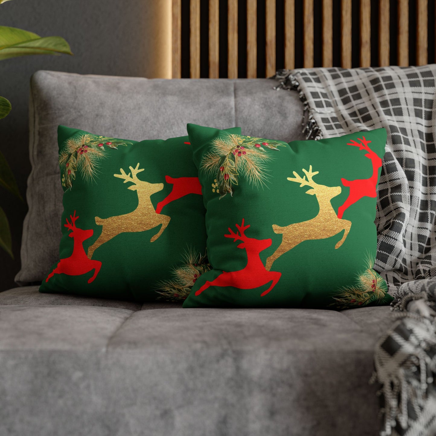 Reindeer Fun - Square Pillowcase - Various Sizes