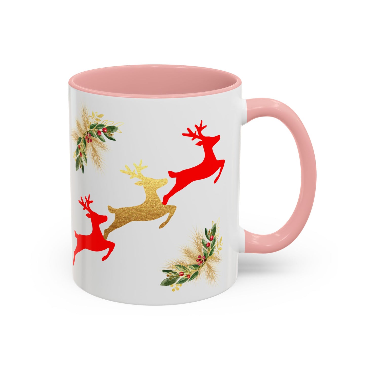 Reindeer Fun - Accent Coffee Mug (11, 15oz)