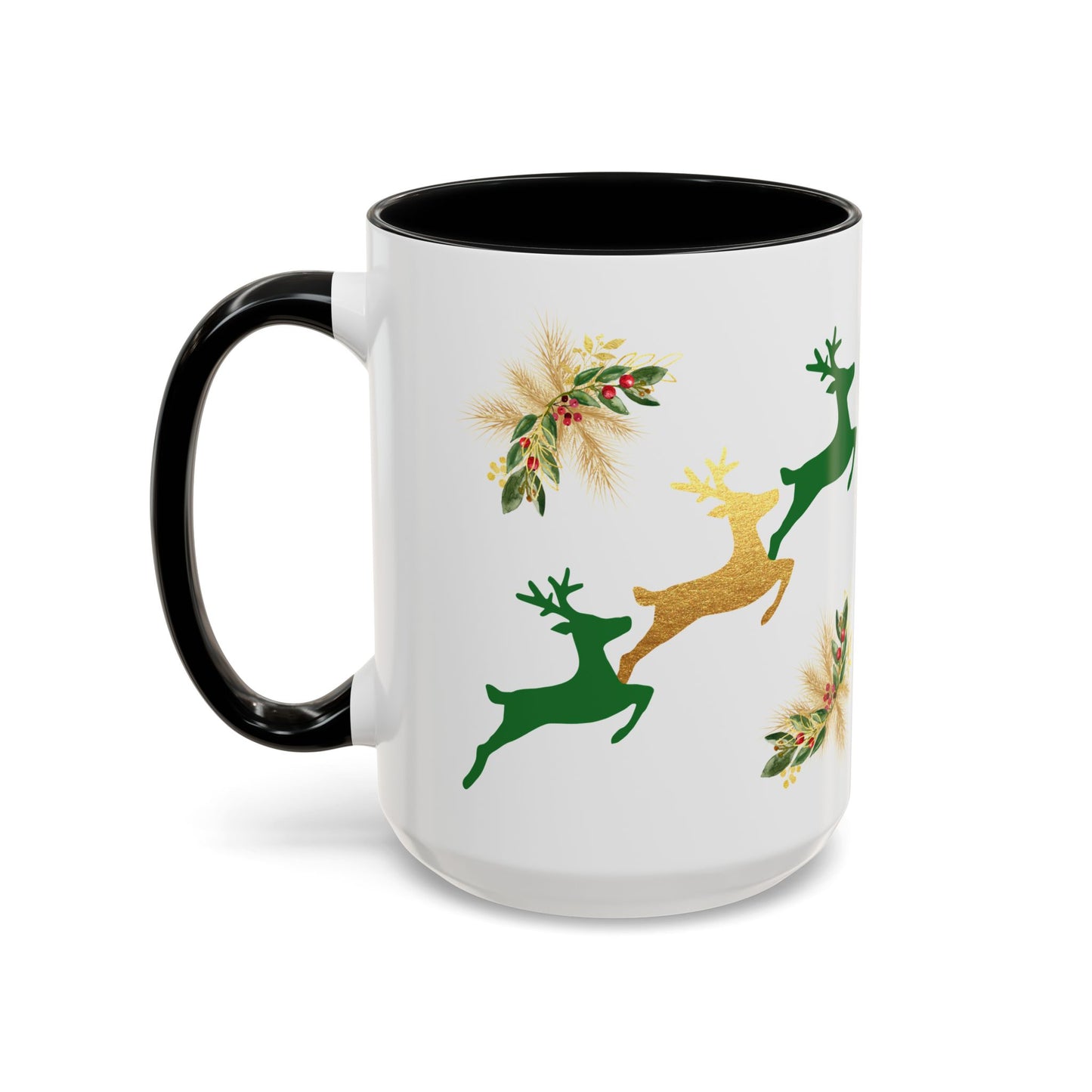 Reindeer Fun - Accent Coffee Mug (11, 15oz)