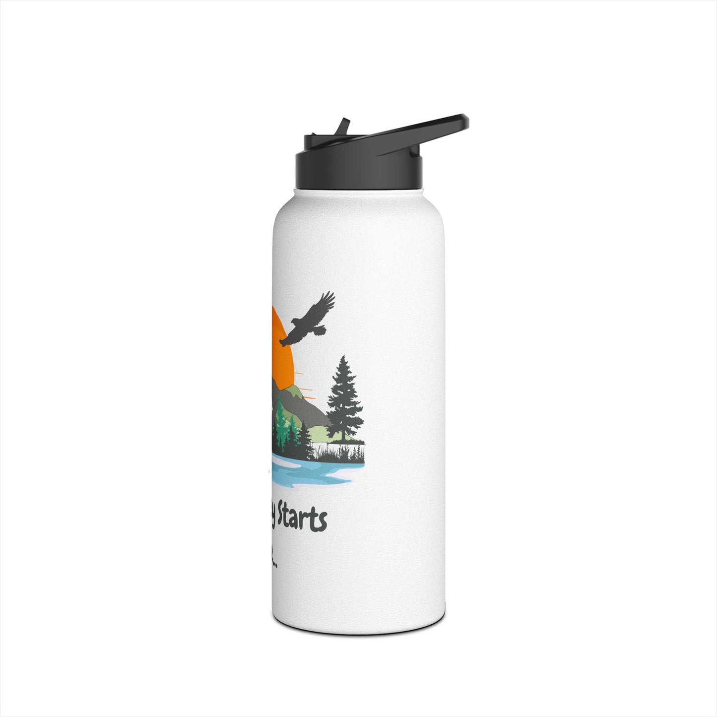 Journey Starts Here - Stainless Steel Water Bottle