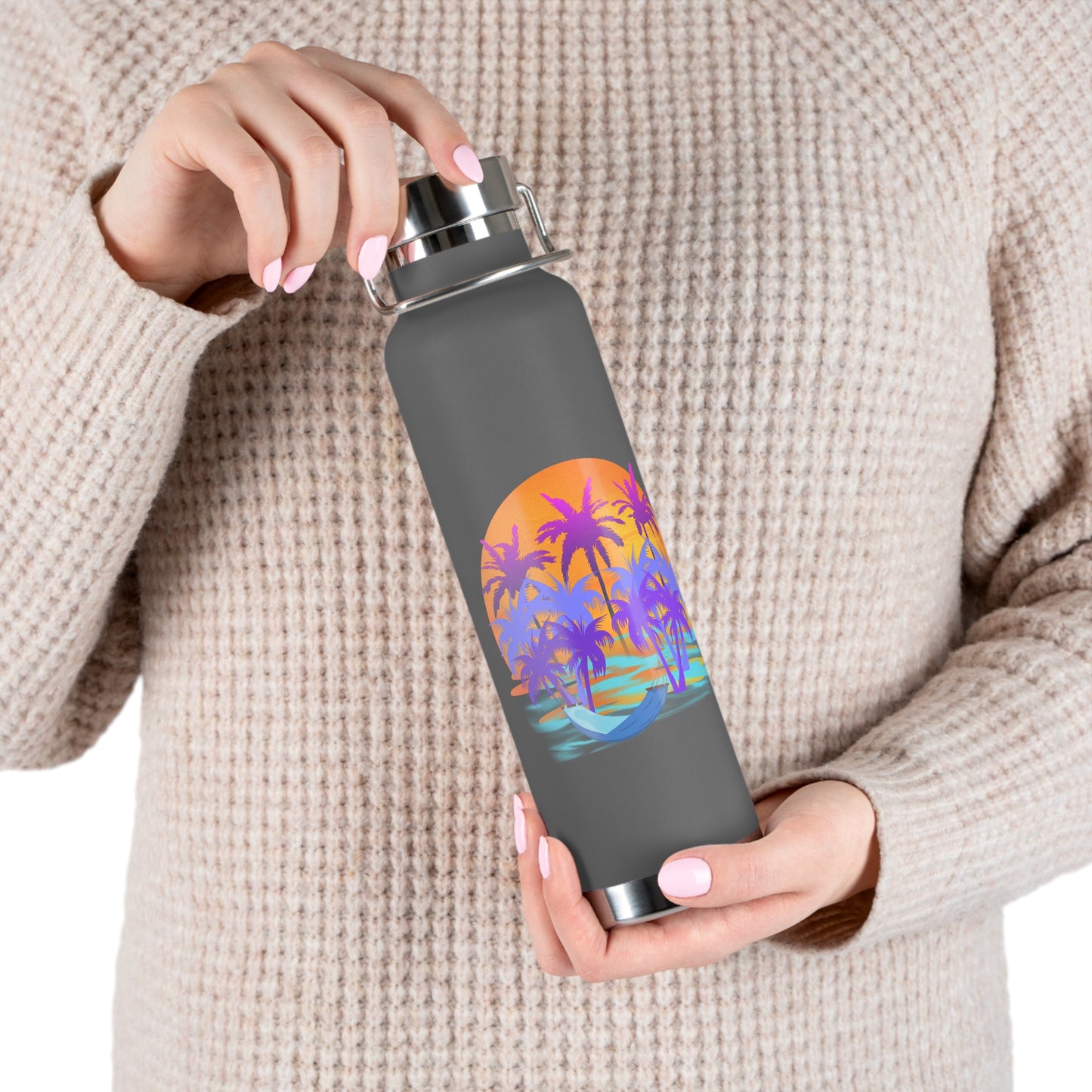 Tropical Paradise - Copper Vacuum Insulated Bottle, 22oz