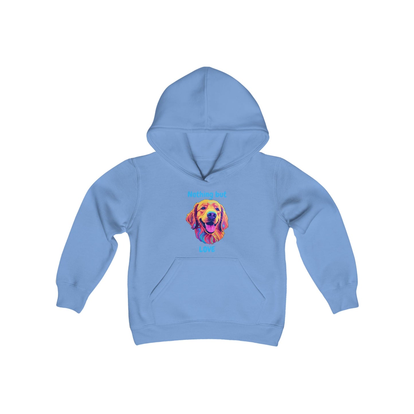 Nothing But Love - Youth Hooded Sweatshirt - Golden Retriever Design