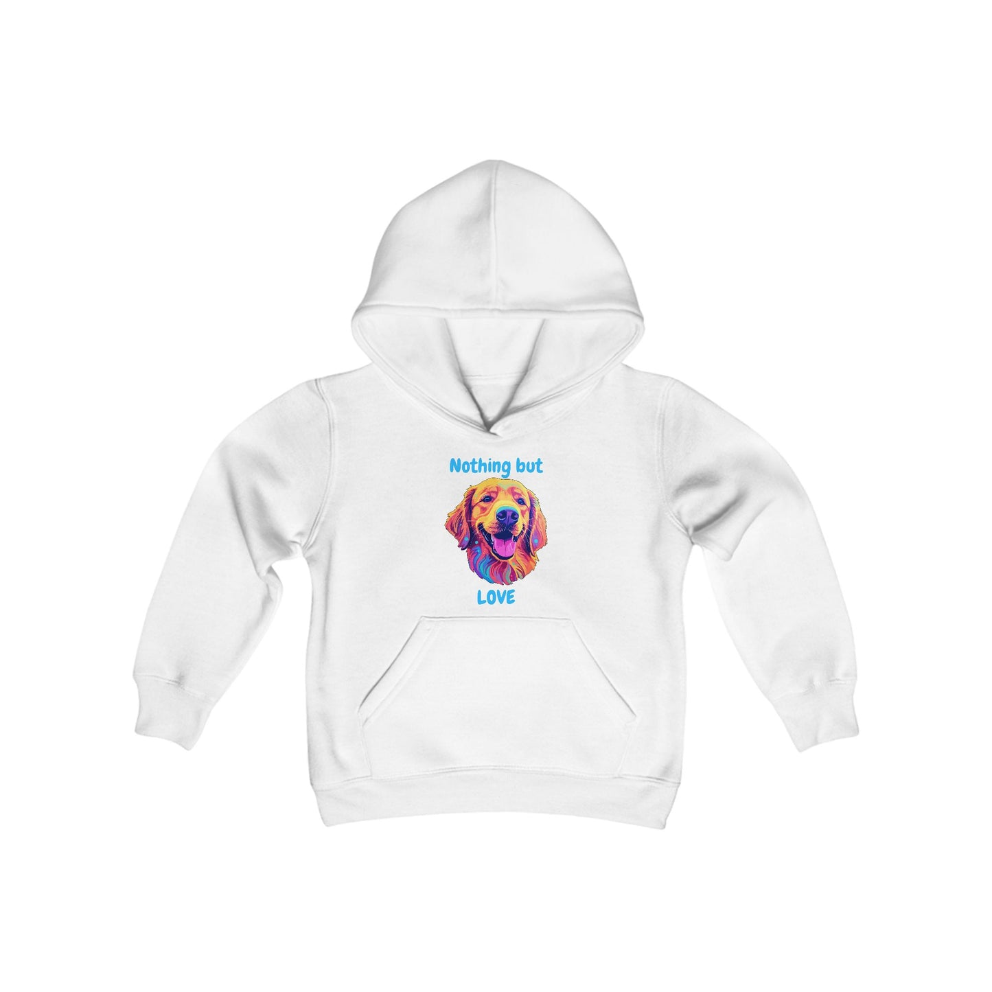 Nothing But Love - Youth Hooded Sweatshirt - Golden Retriever Design