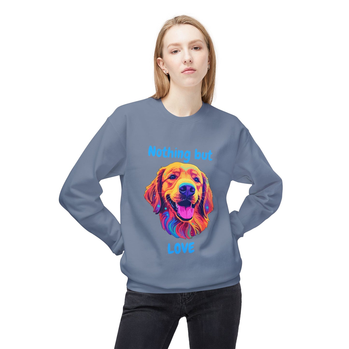 Nothing But Love - Adult Unisex Sweatshirt - Golden Retriever Design