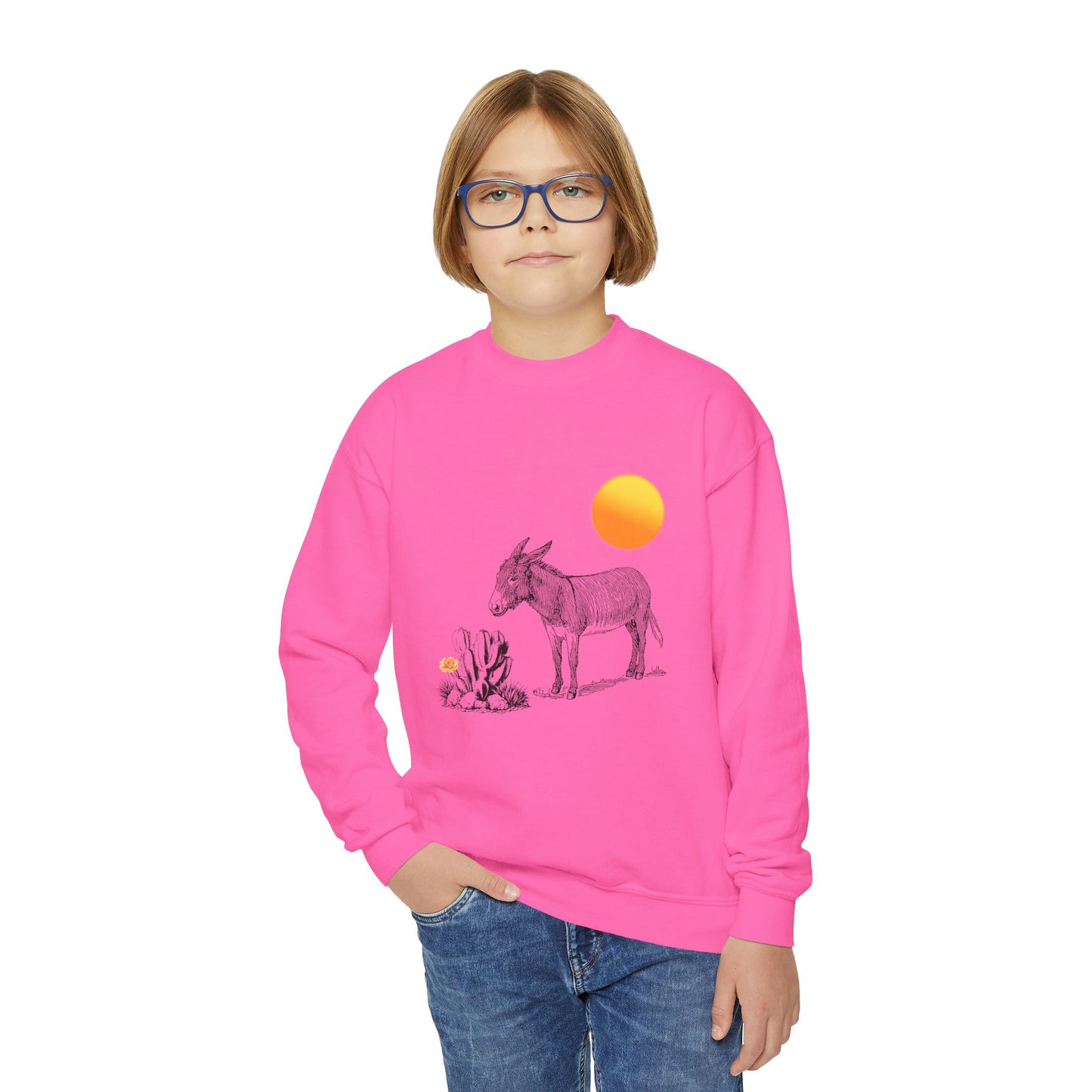 Desert Donkey - Youth Crewneck Sweatshirt