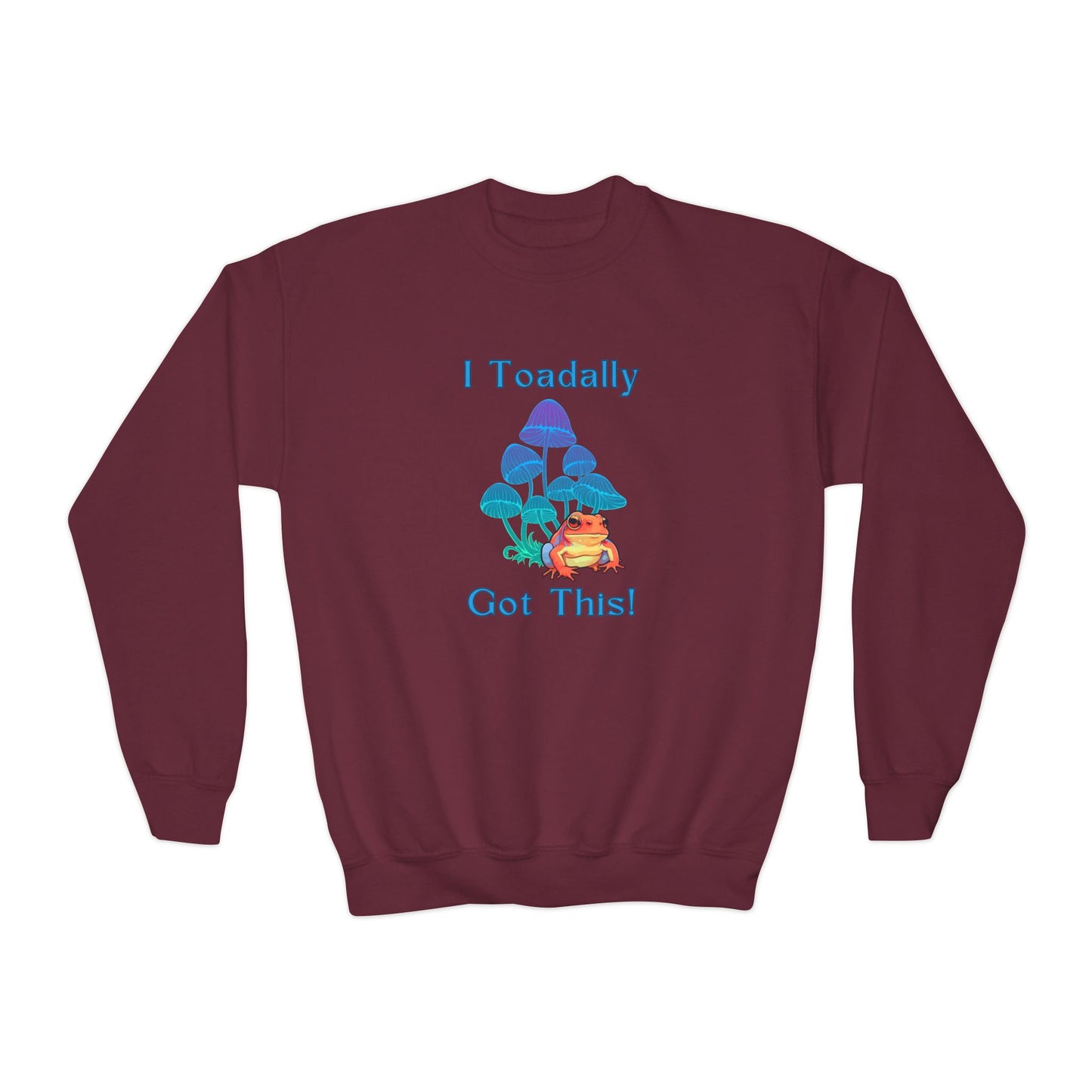 Toadally Got This - Youth Crewneck Sweatshirt - Bright Uplifting Print