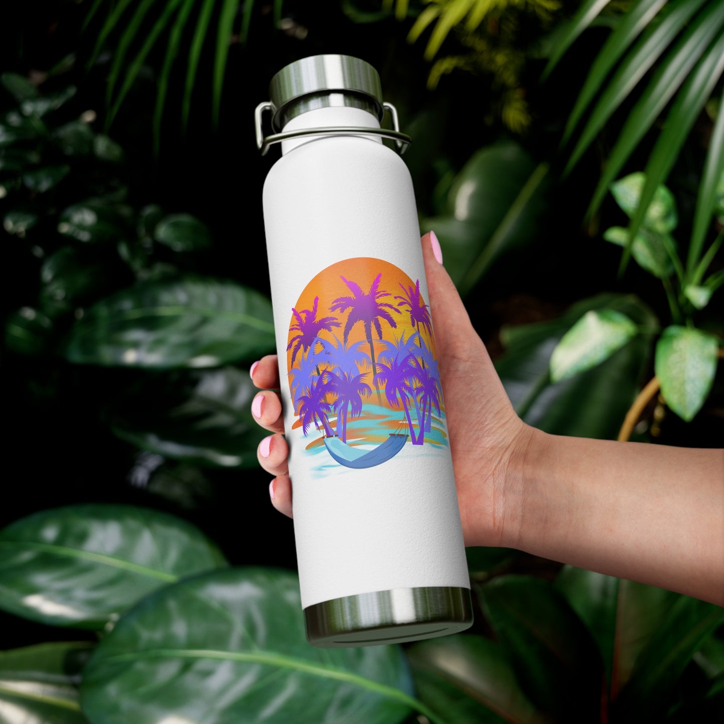 Tropical Paradise - Copper Vacuum Insulated Bottle, 22oz