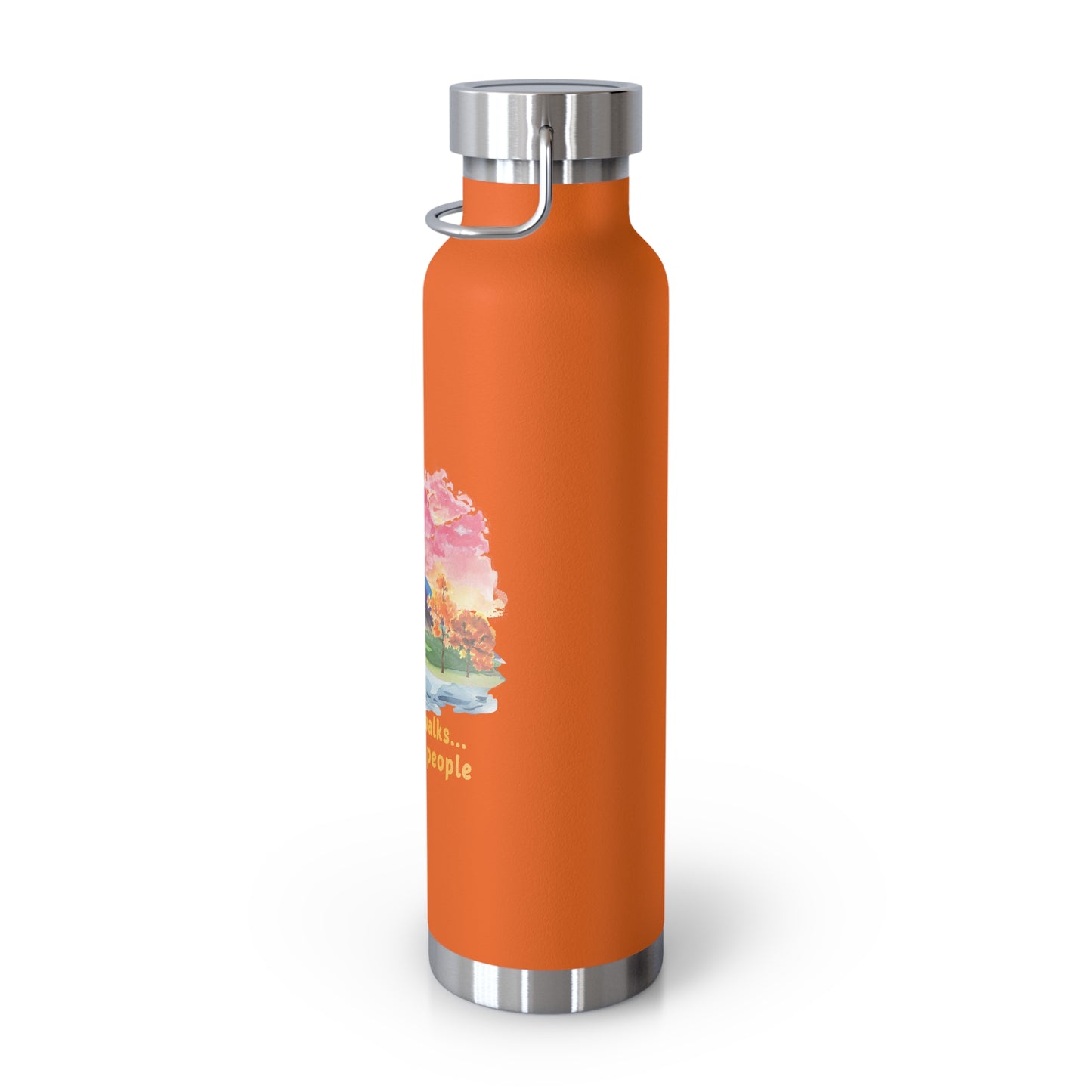 Long Walks Away From People - Copper Vacuum Insulated Bottle, 22oz