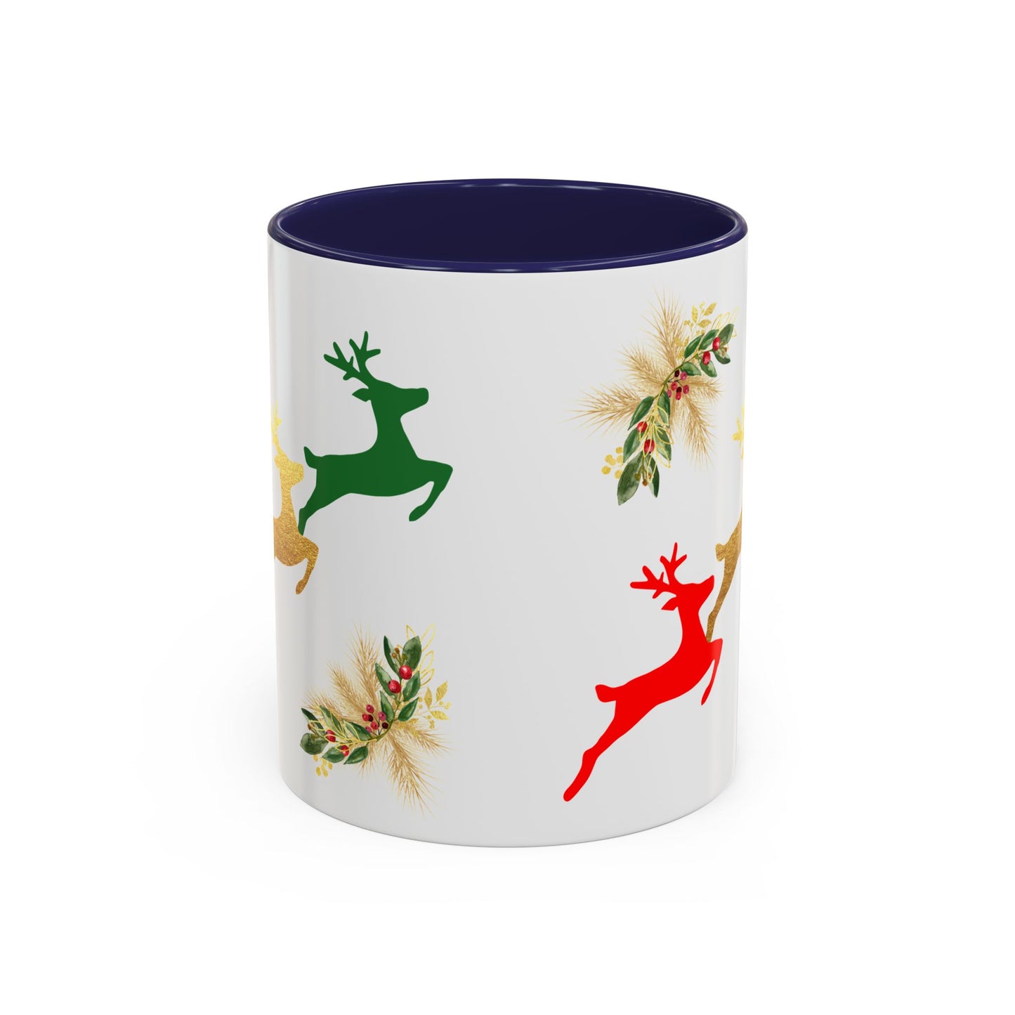 Reindeer Fun - Accent Coffee Mug (11, 15oz)