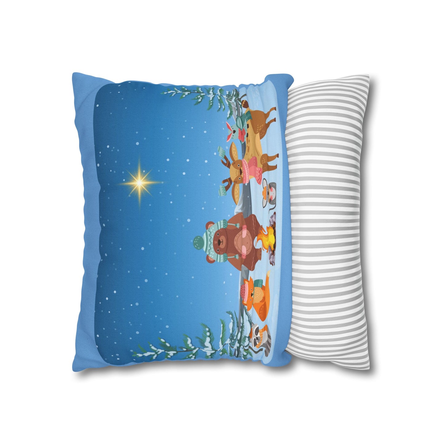 Winter Animal Party - Square Pillowcase - Various Sizes