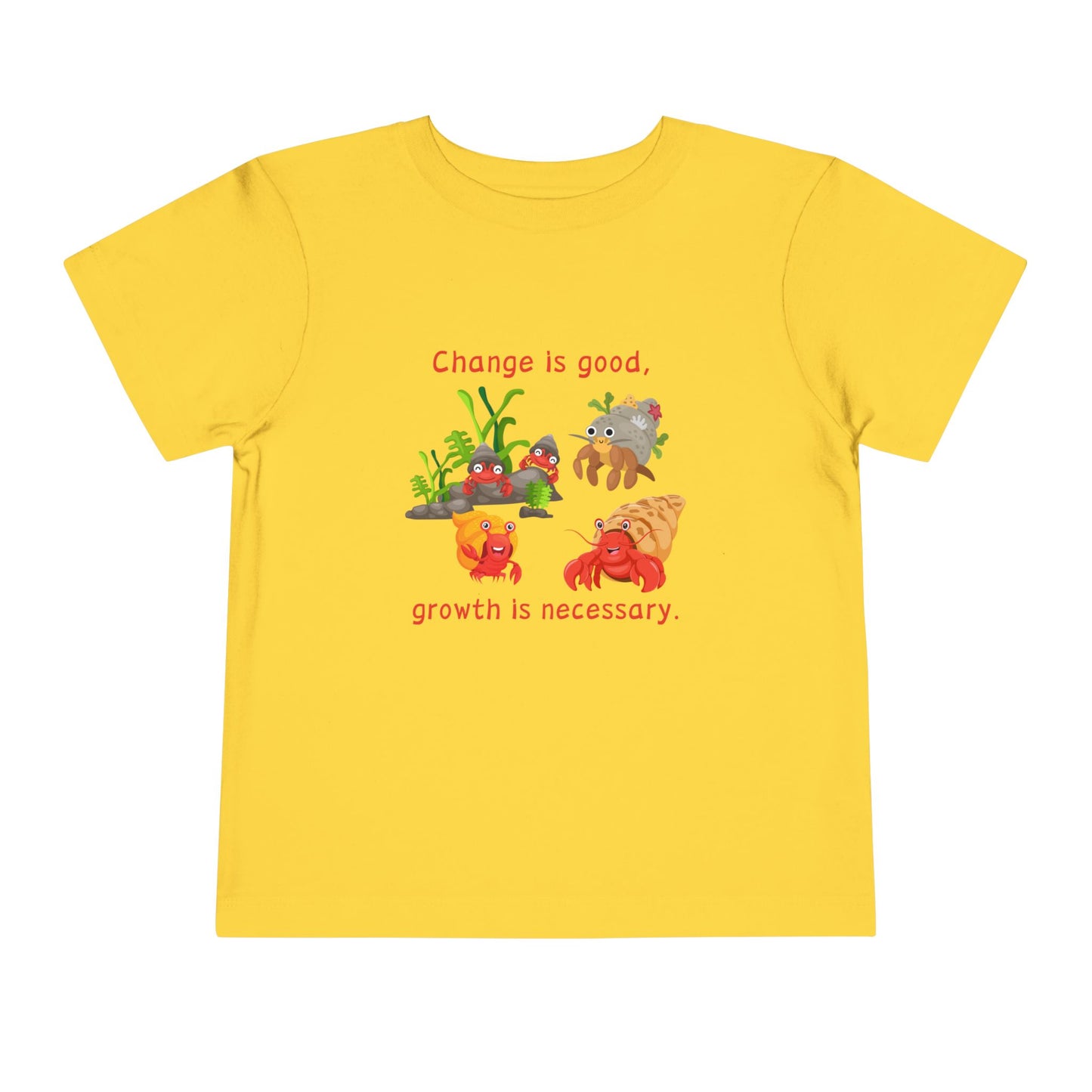 Growth - Toddler Short Sleeve Tee - Cute Crab Design