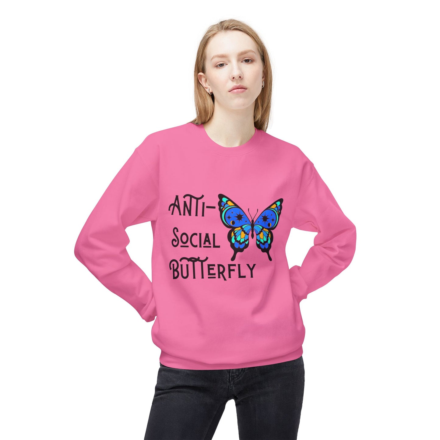 Anti-social - Adult Crewneck Sweatshirt