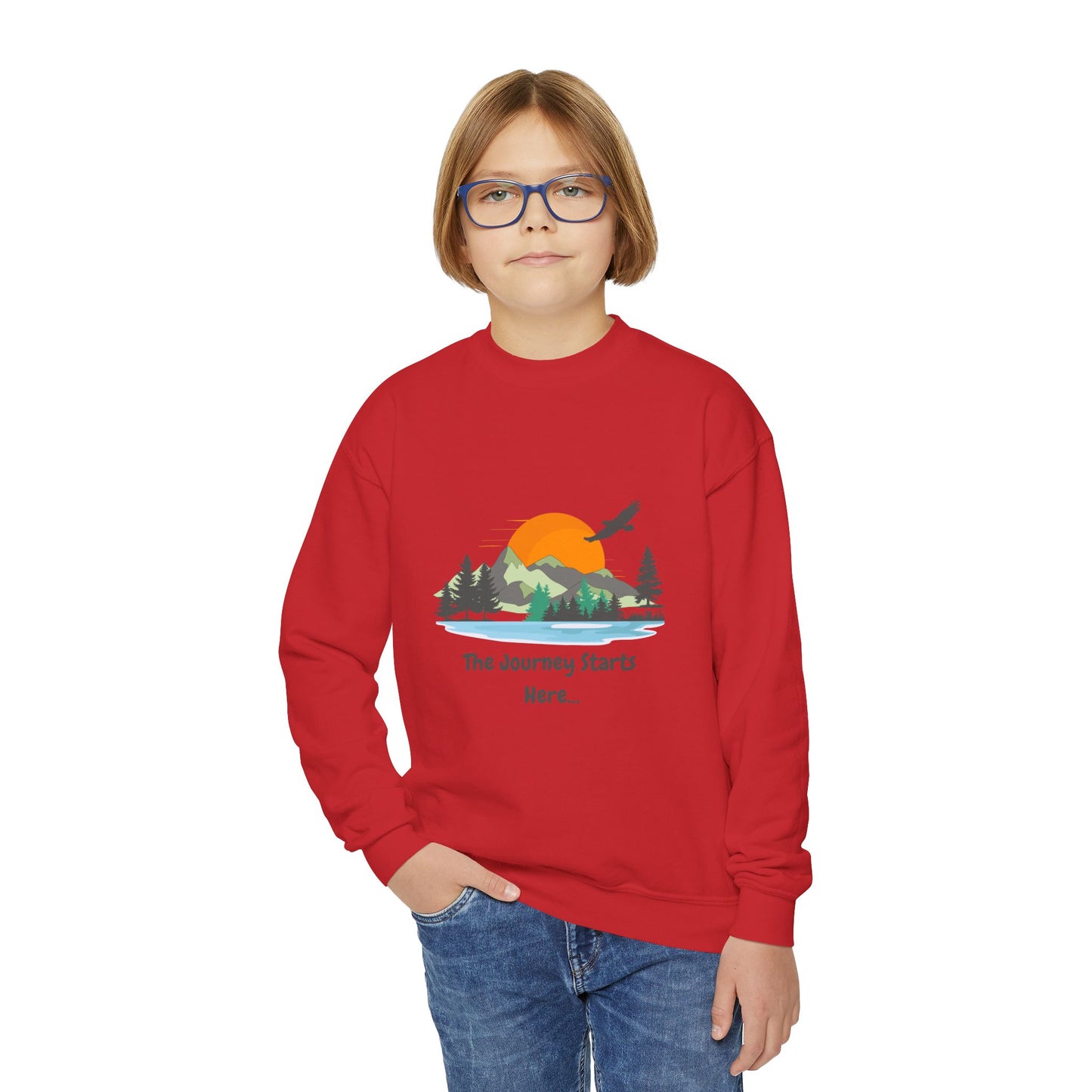 Journey Starts Here - Youth Crewneck Sweatshirt