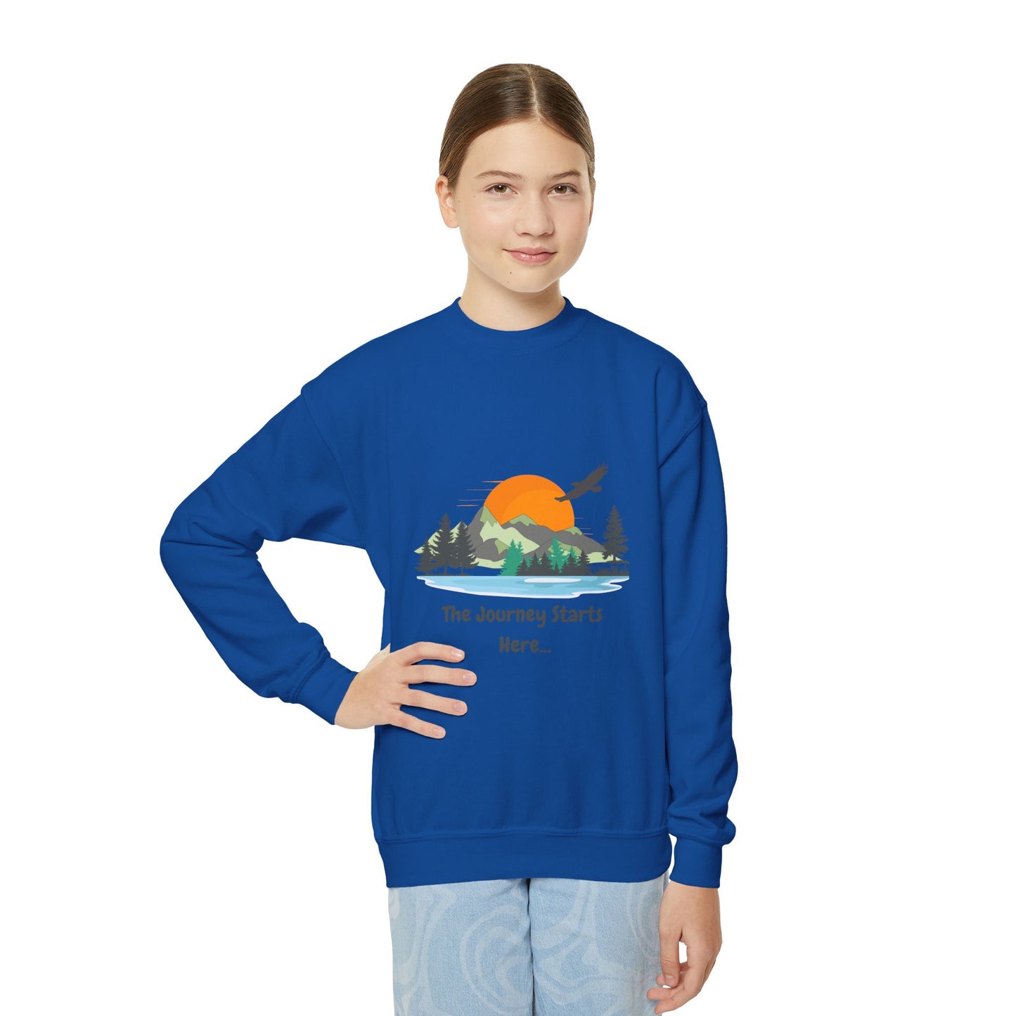 Journey Starts Here - Youth Crewneck Sweatshirt