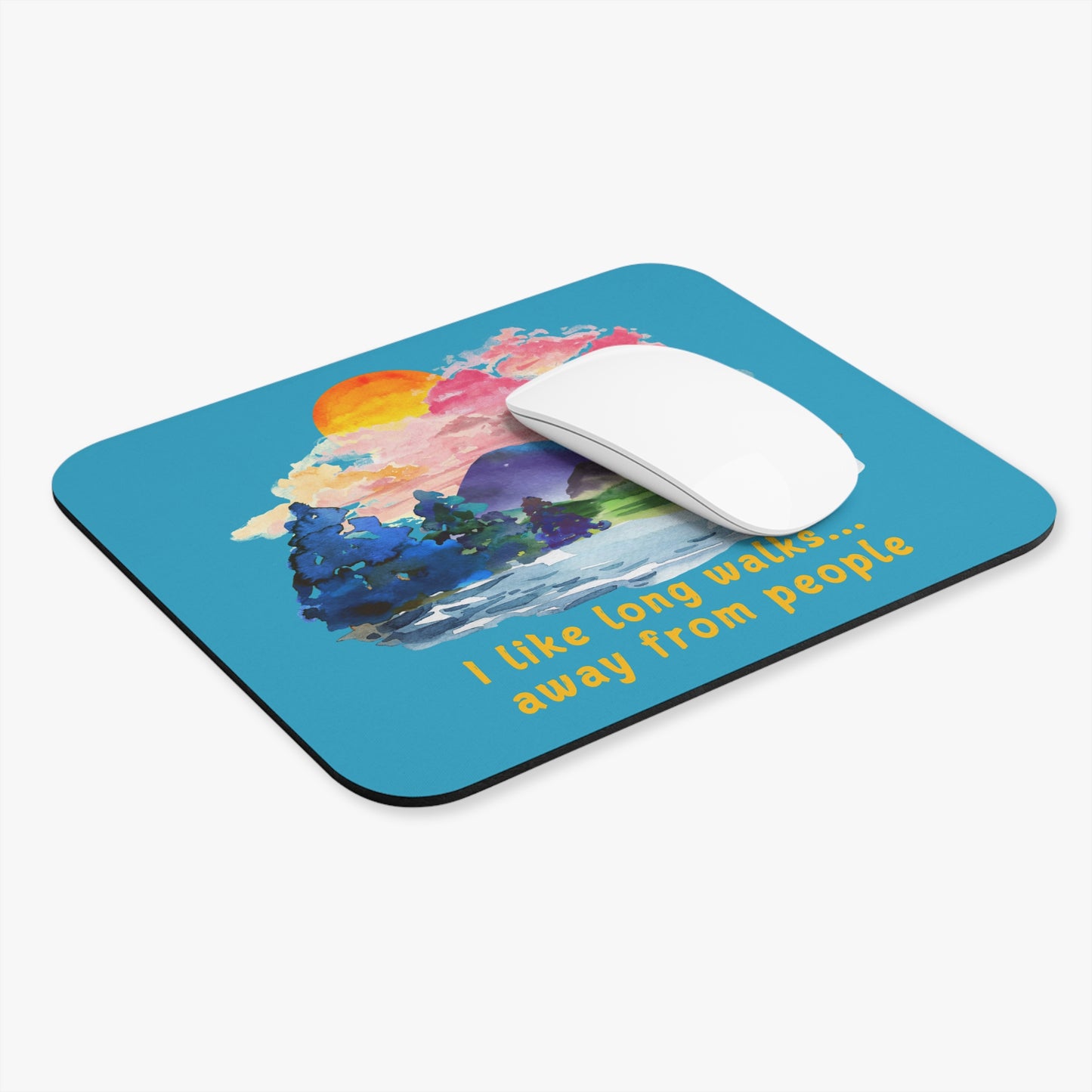 Long Walks Away From People - Mouse Pad (Rectrangle)