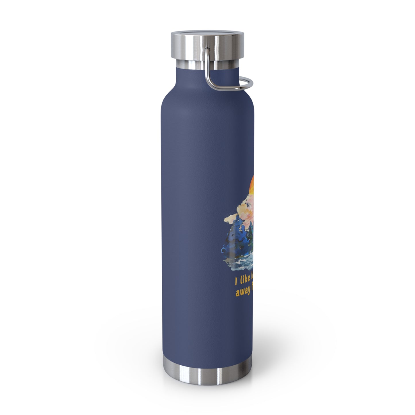 Long Walks Away From People - Copper Vacuum Insulated Bottle, 22oz