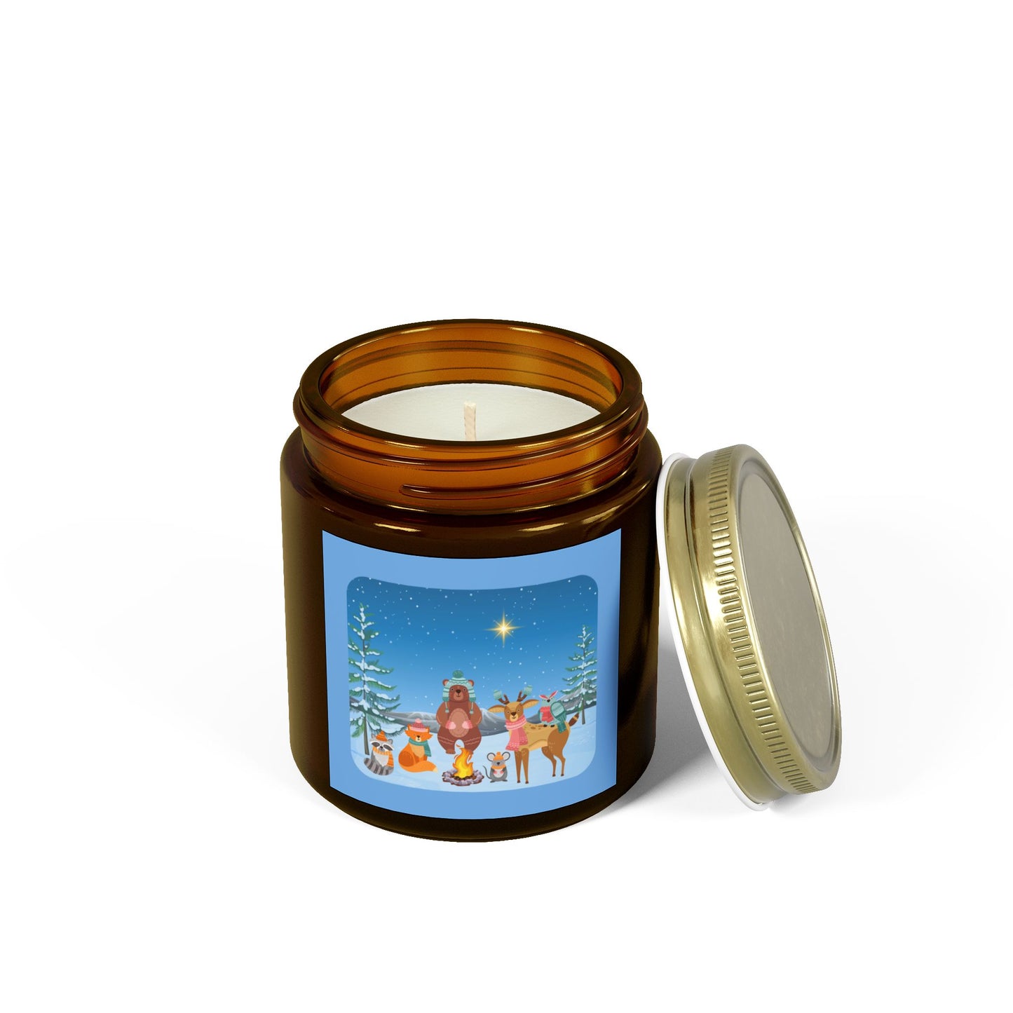 Winter Animal Party - Scented Candles, Coconut Apricot Wax (4oz, 9oz)