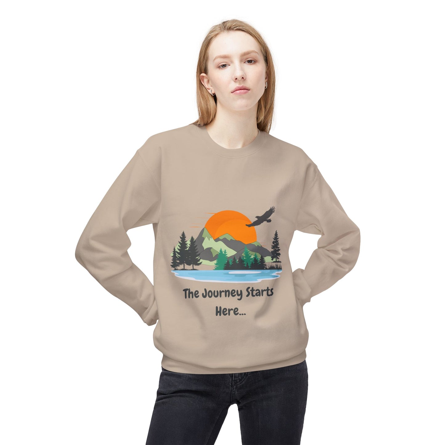 Journey Starts Here - Adult Unisex Sweatshirt