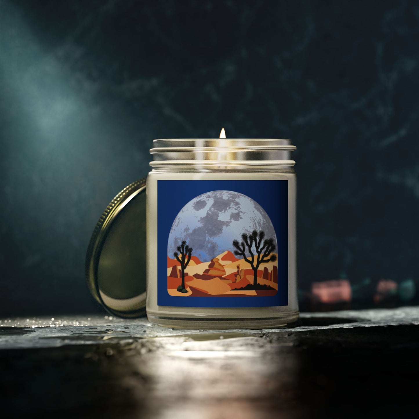 Desert-themed With Joshua Tree - Scented Coconut Apricot Candles (4oz, 9oz)