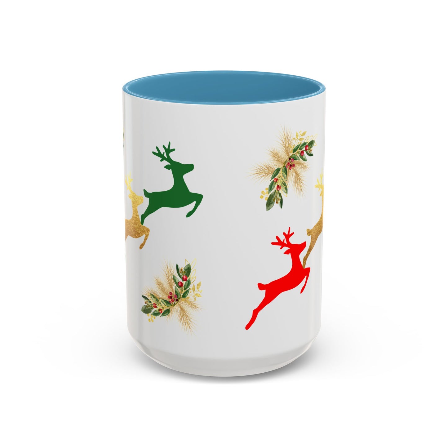 Reindeer Fun - Accent Coffee Mug (11, 15oz)