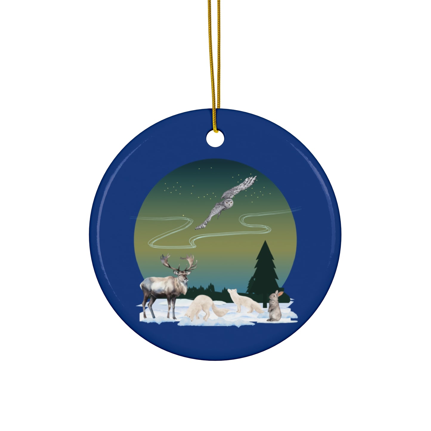 Winter Wonderland - Ceramic Ornament, 3 Shapes