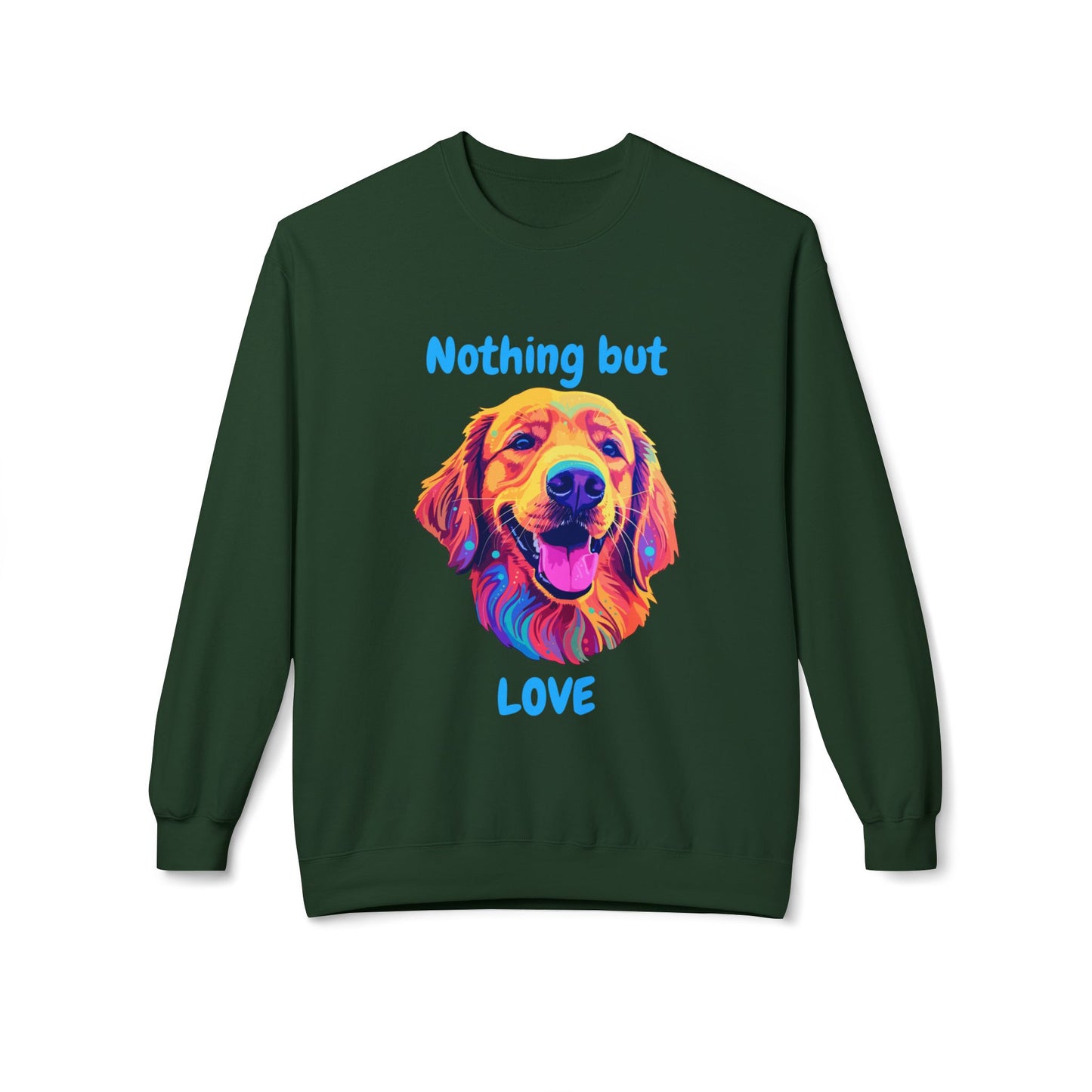 Nothing But Love - Adult Unisex Sweatshirt - Golden Retriever Design