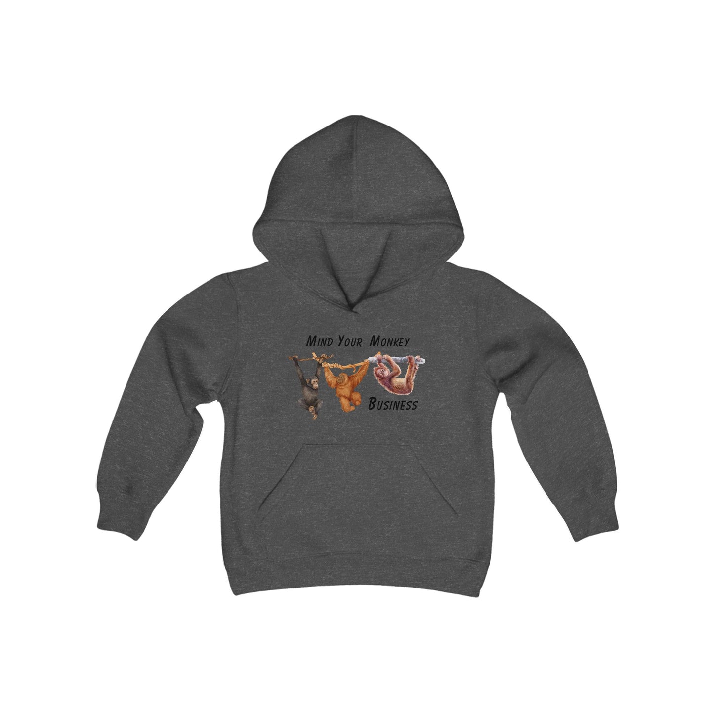 Mind Your Monkey Business - Youth Hoodie Sweatshirt