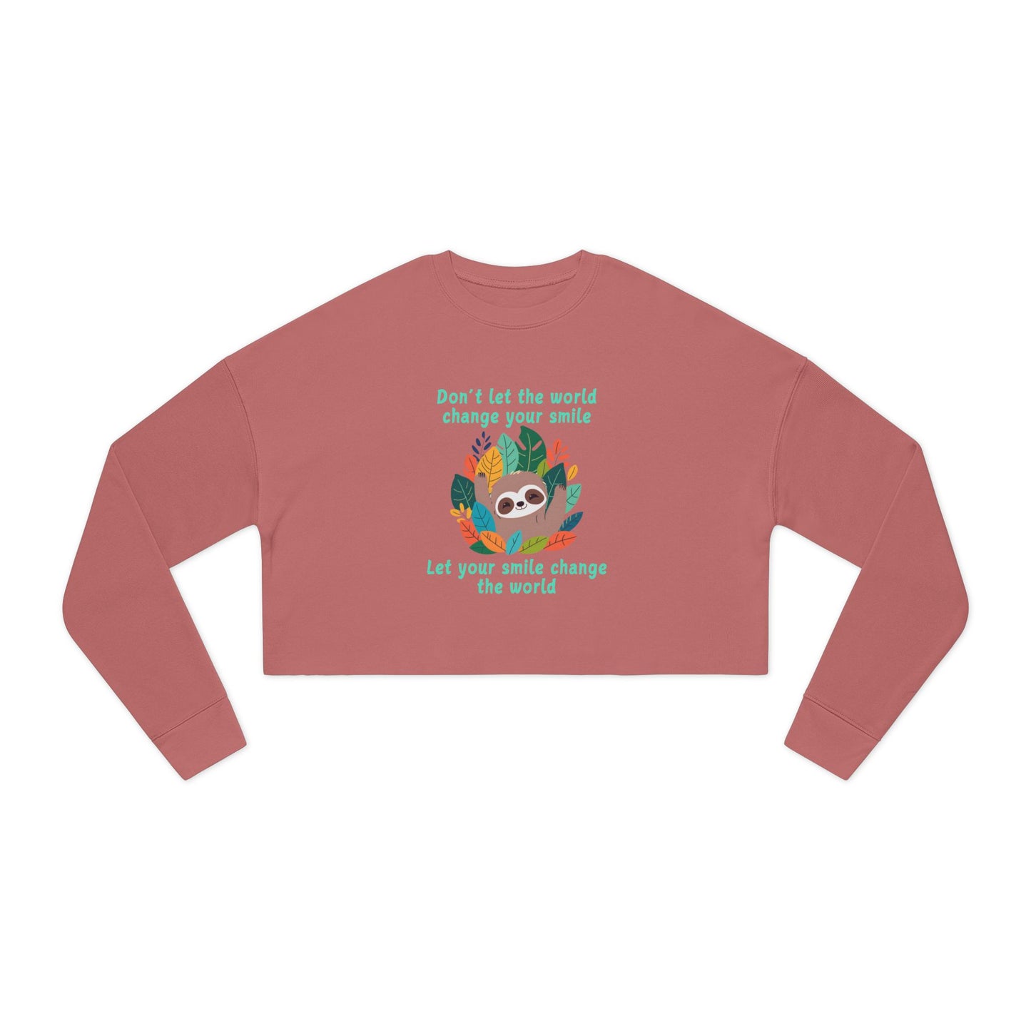 Sloth Smile - Women's Cropped Sweatshirt