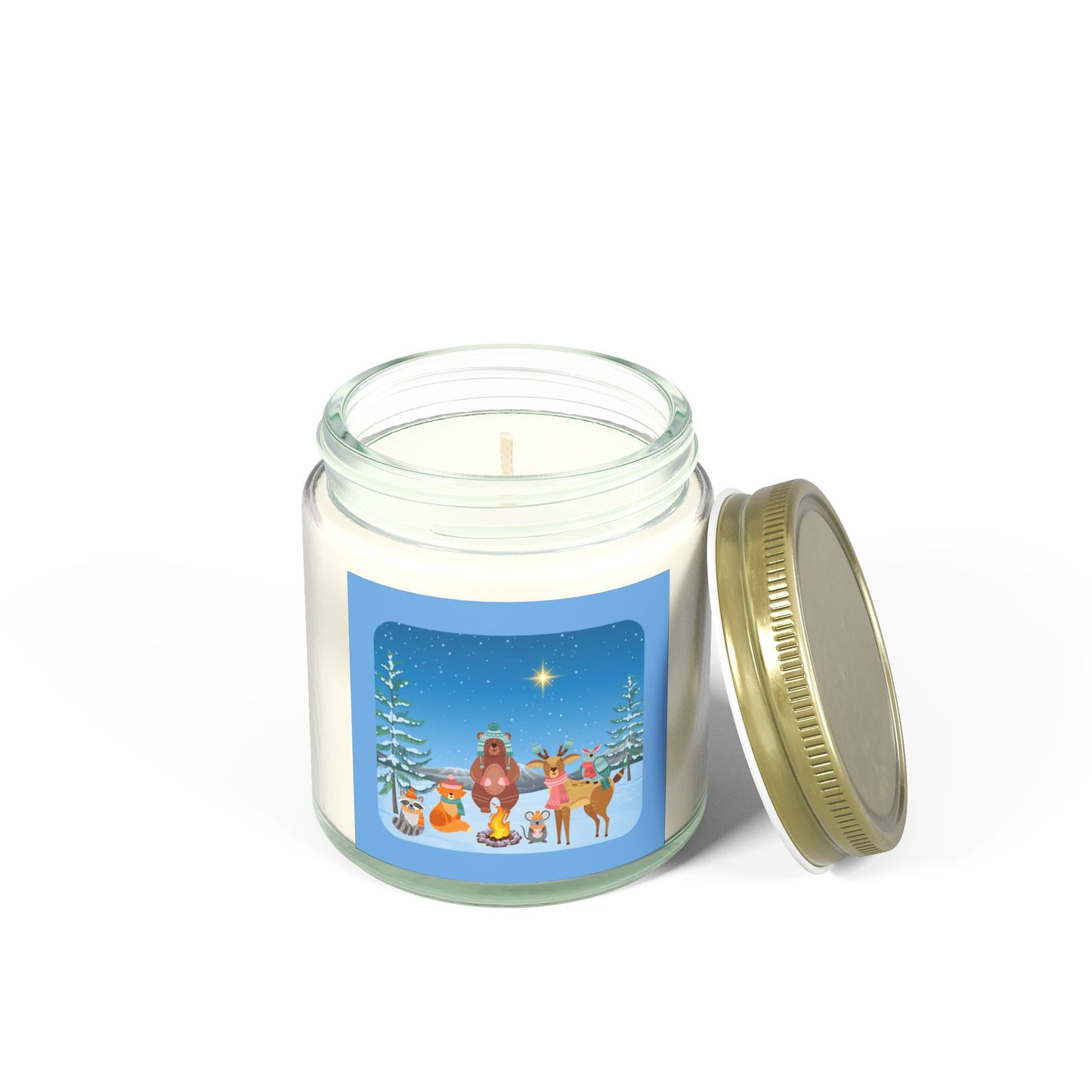 Winter Animal Party - Scented Candles, Coconut Apricot Wax (4oz, 9oz)