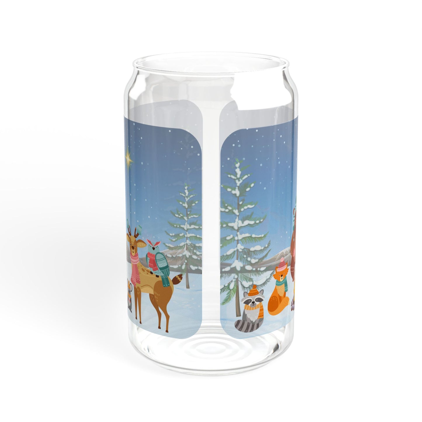 Winter Animal Party - Sipper Glass, 16oz