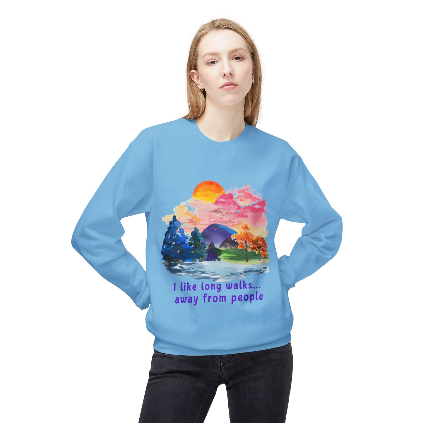 Long Walks Away From People  - Adult Unisex Sweatshirt