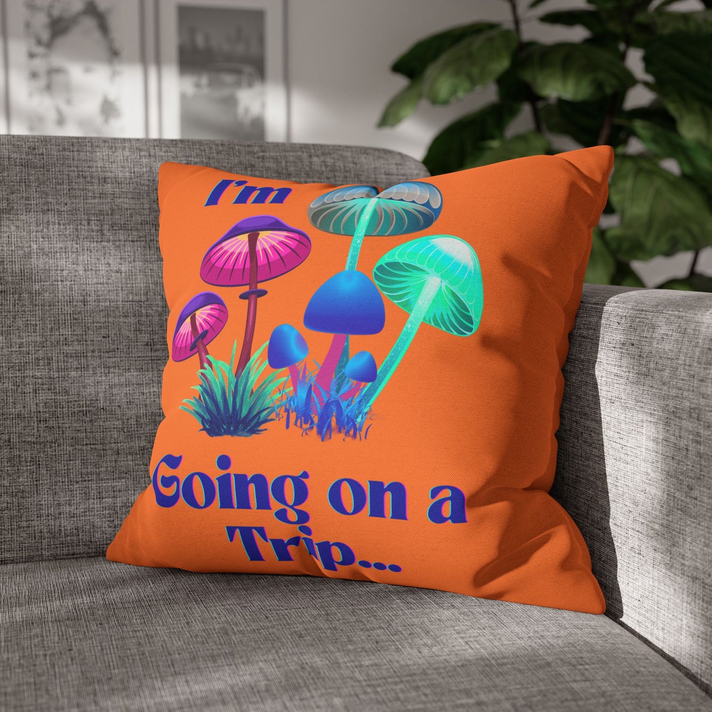 Going on a Trip - Accent Square Pillowcase - Various Sizes