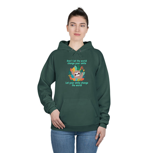 Sloth Smile - Adult Unisex EcoSmart® Pullover Hoodie Sweatshirt